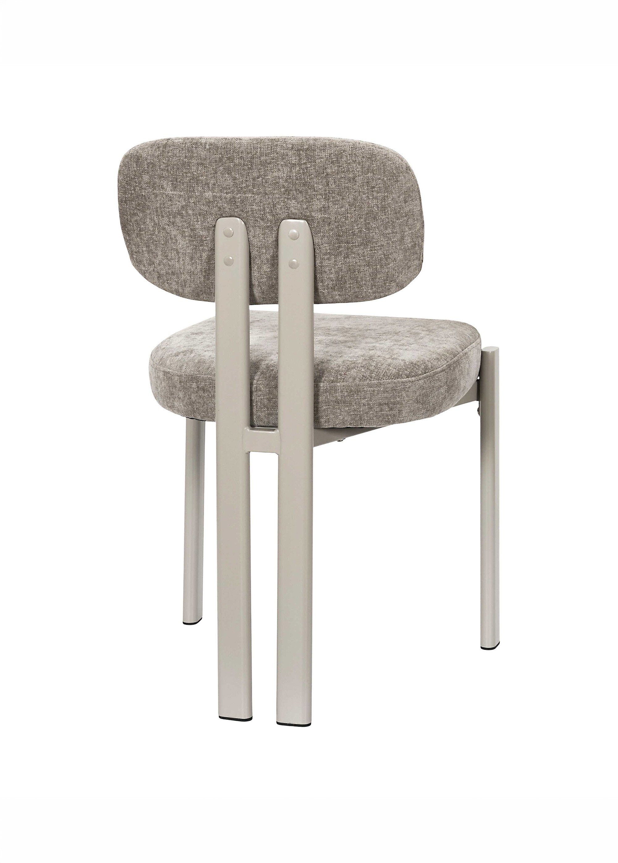 Set de 2 Chaises design chenille EMILIA MARRON CMP-HD7808 DO1