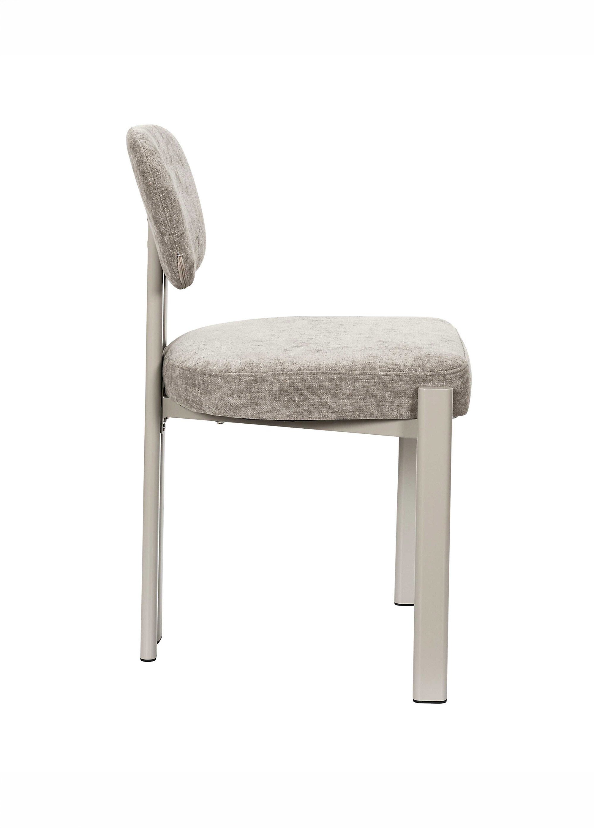 Set de 2 Chaises design chenille EMILIA MARRON CMP-HD7808 DR1
