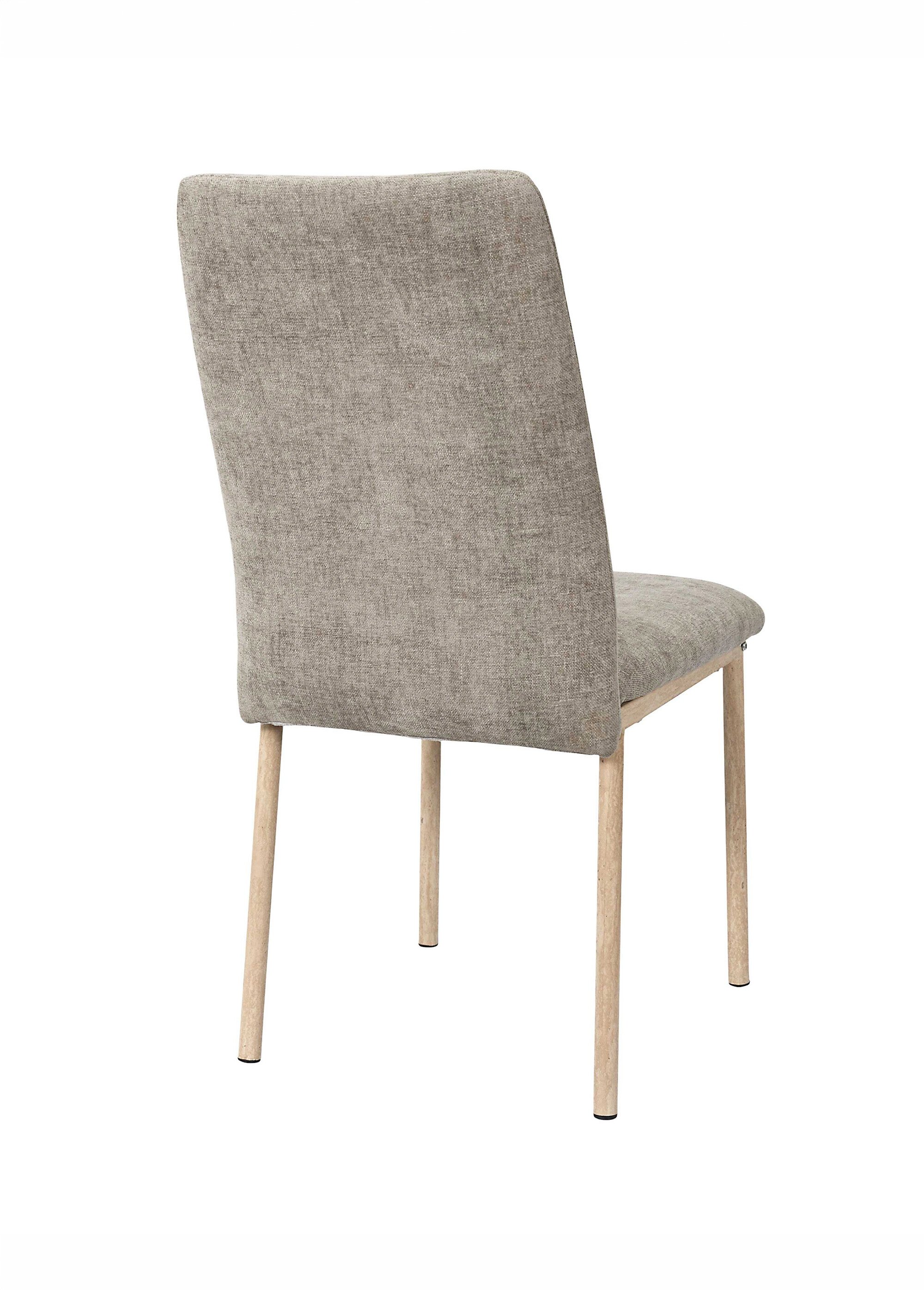 Set de 2 Chaises tissu chenille EMILIA MARRON CMP-HD7791 DO1