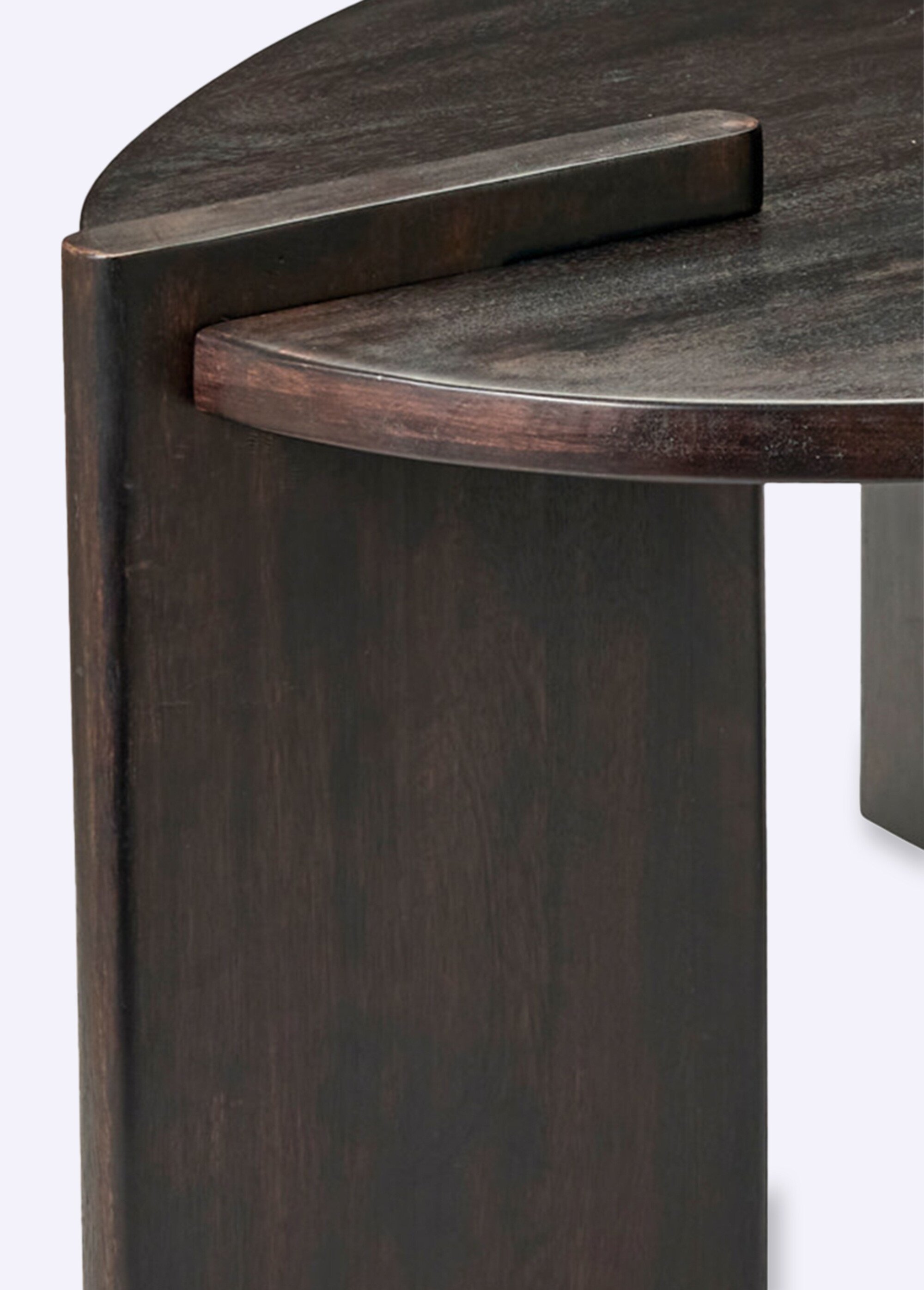 Table basse bois 3 pieds style organique MARRON KP-A98900610 DE1