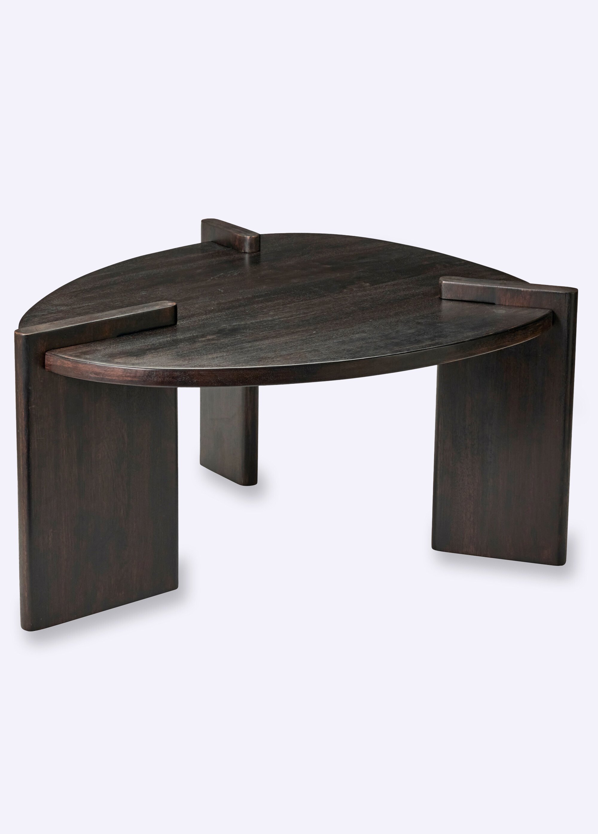 Table basse bois 3 pieds style organique MARRON KP-A98900610 FA1