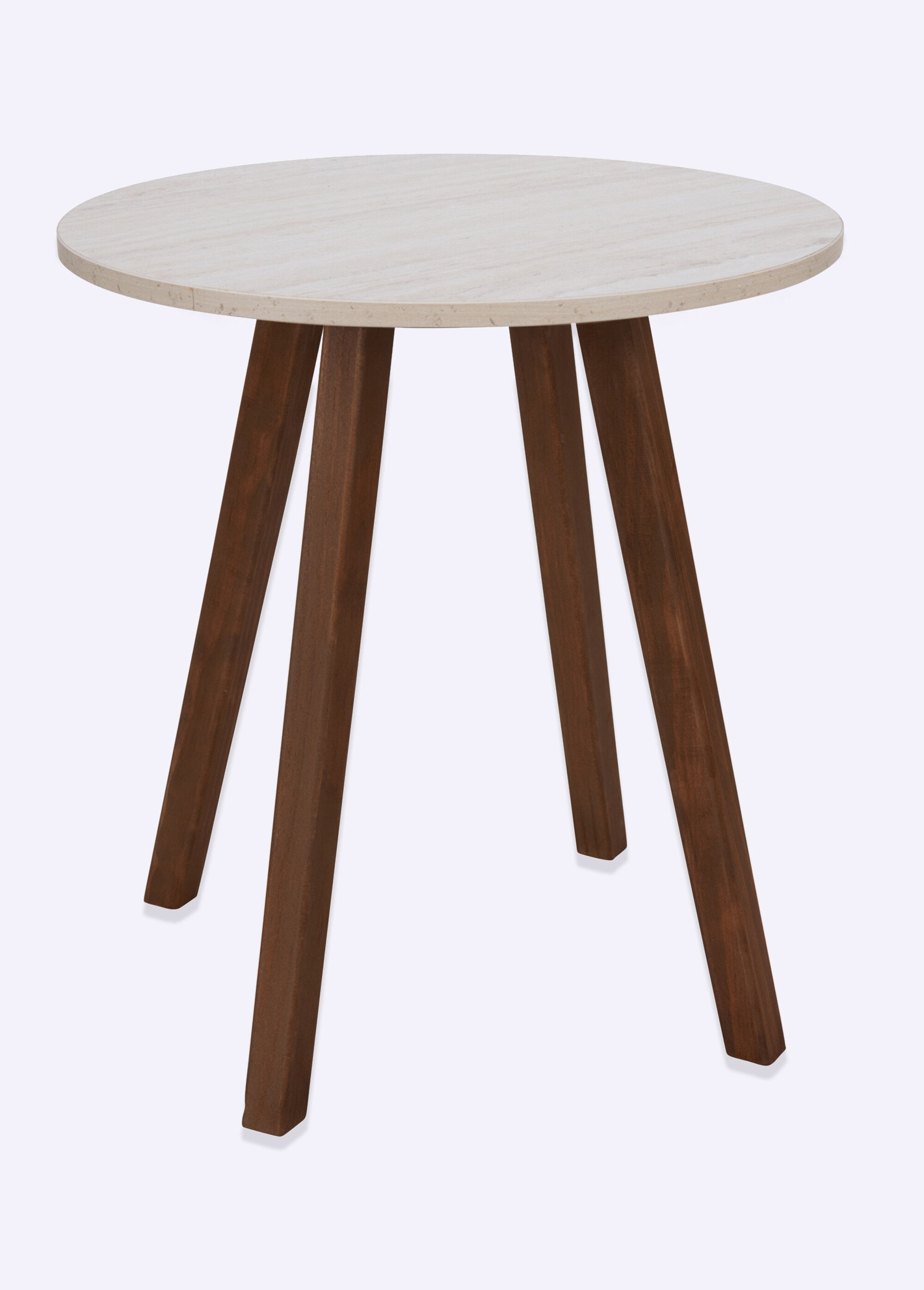 Table d'appoint en bois pieds compas BLANC KP-AAE445620 FA1