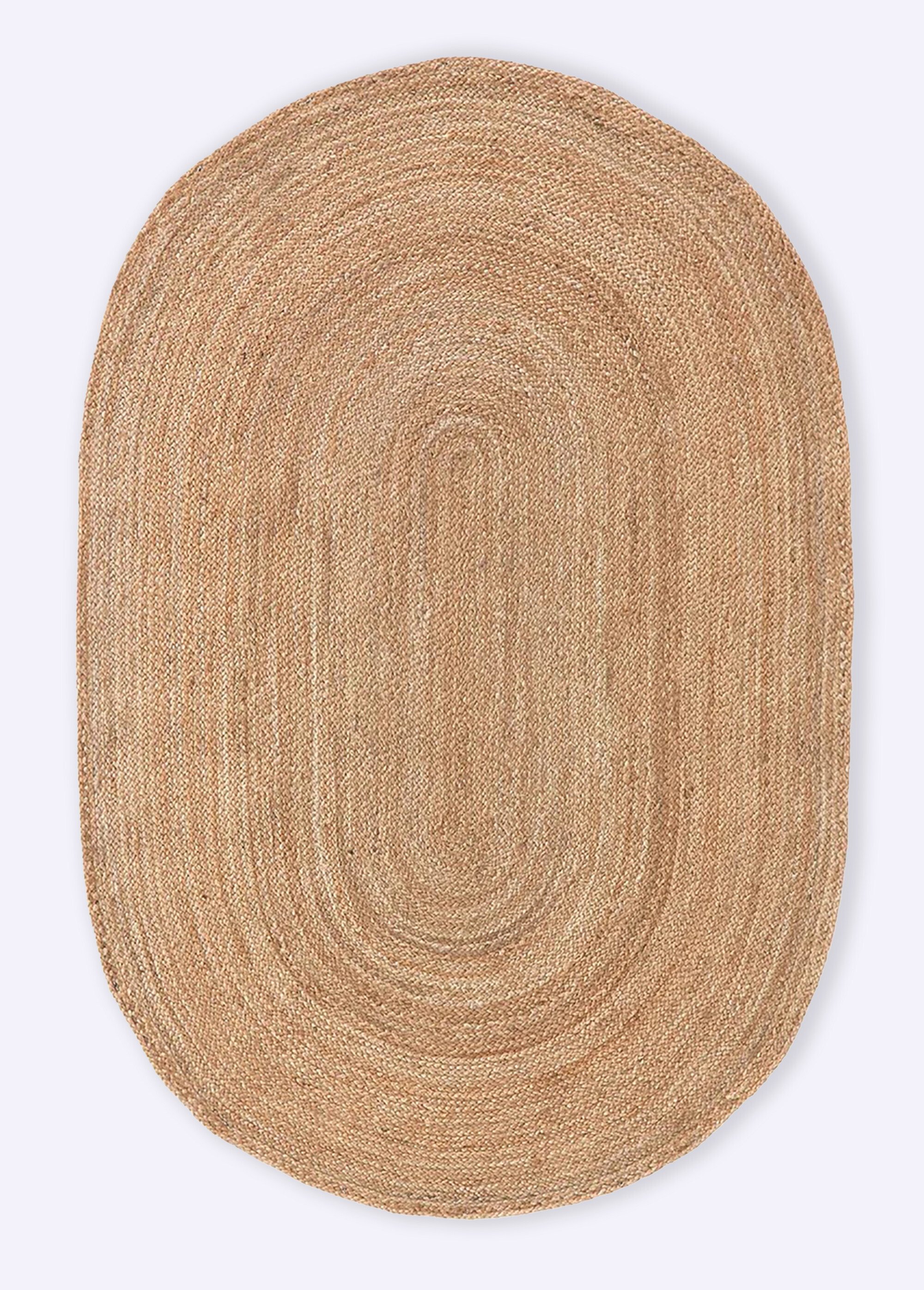Tapis déco ovale en jute 170 x 120cm