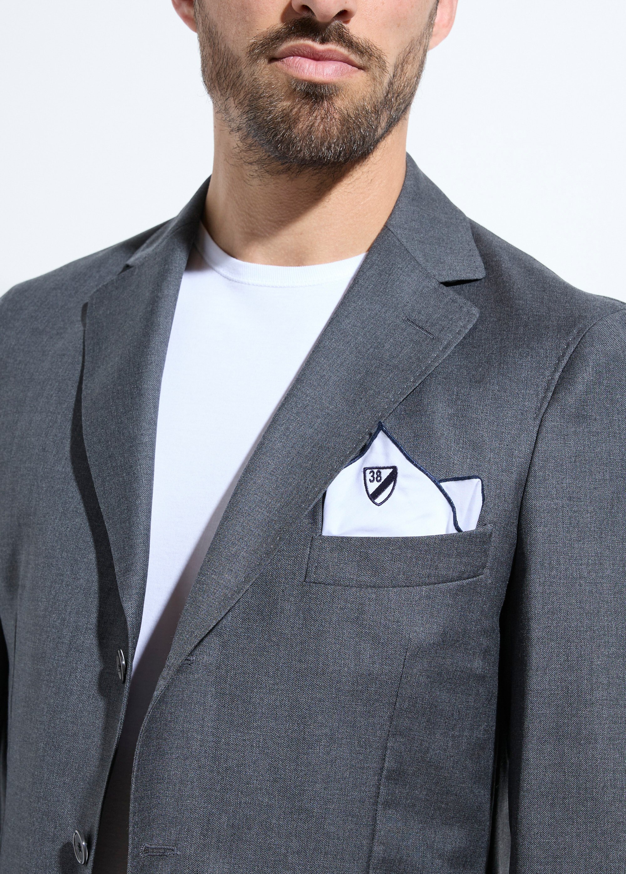 Veste blazer laine chinée avec coudières