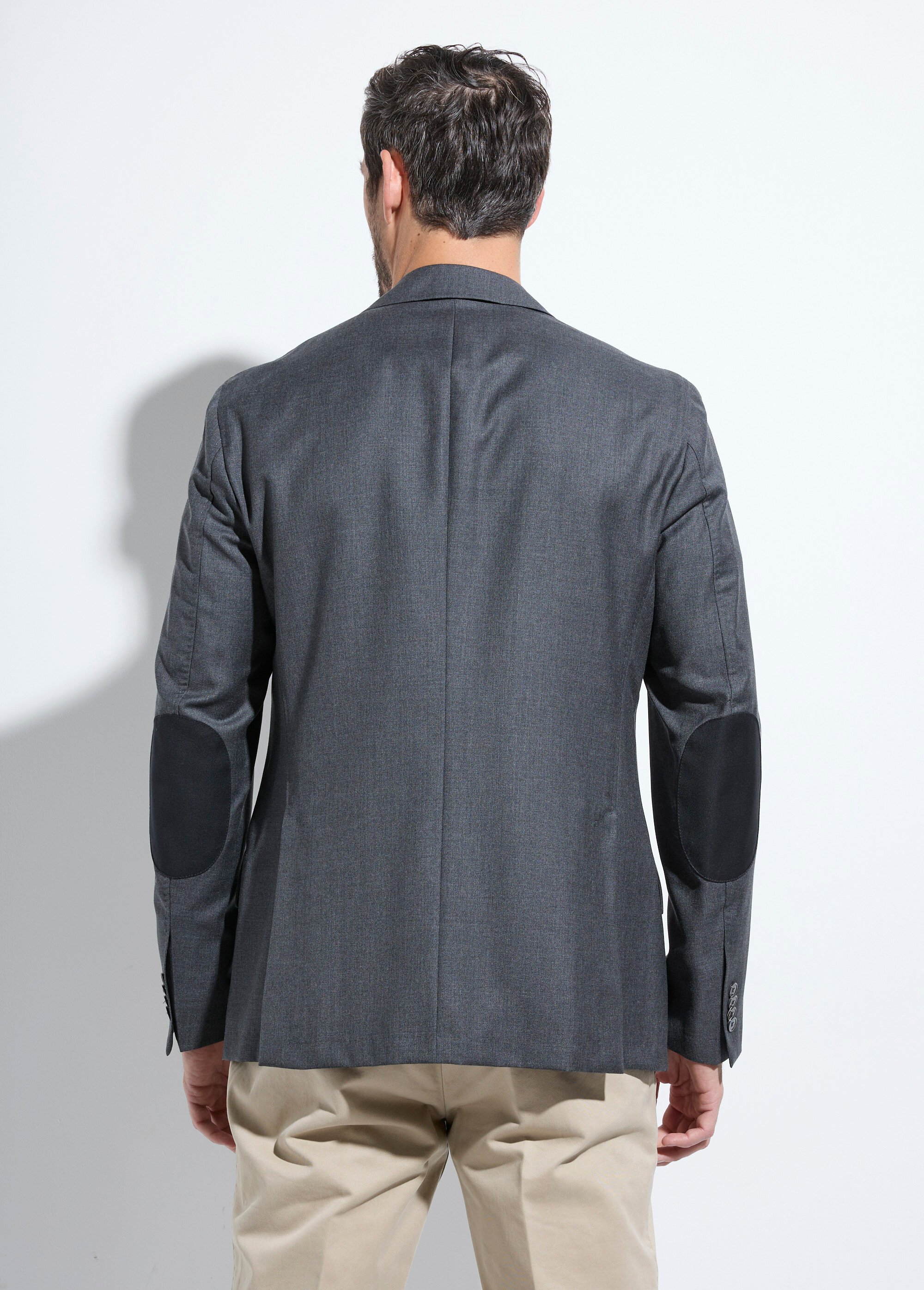 Veste blazer laine chinée avec coudières