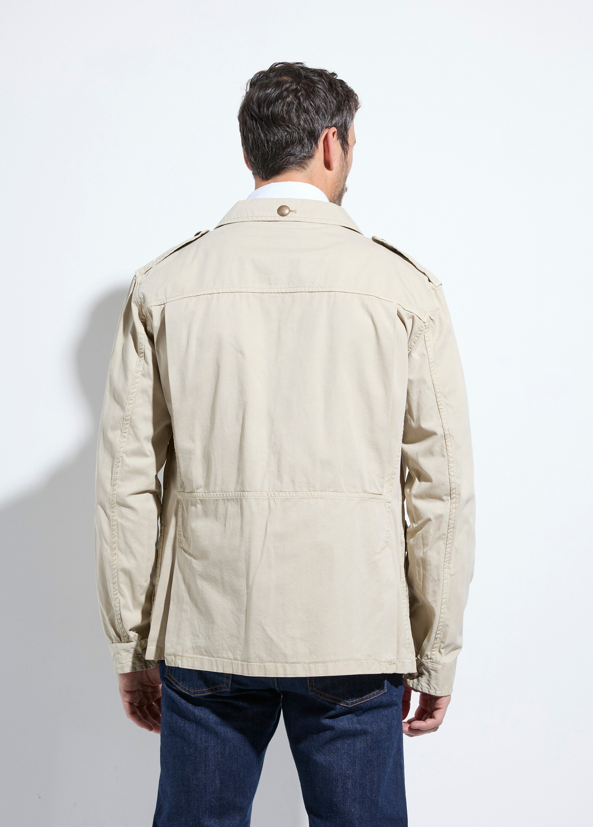 Veste casual coton avec boutons métal
