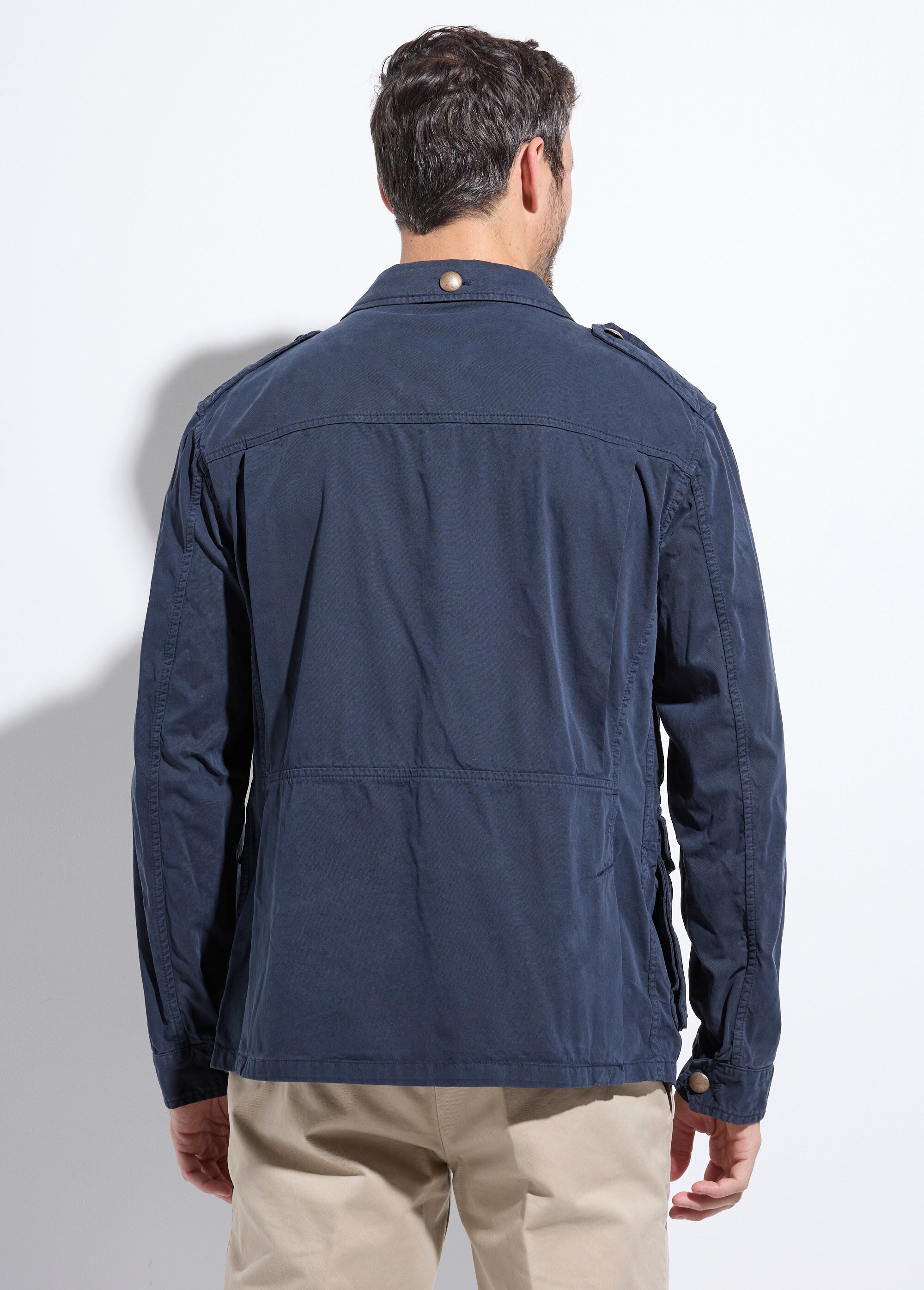 Veste casual coton avec boutons métal