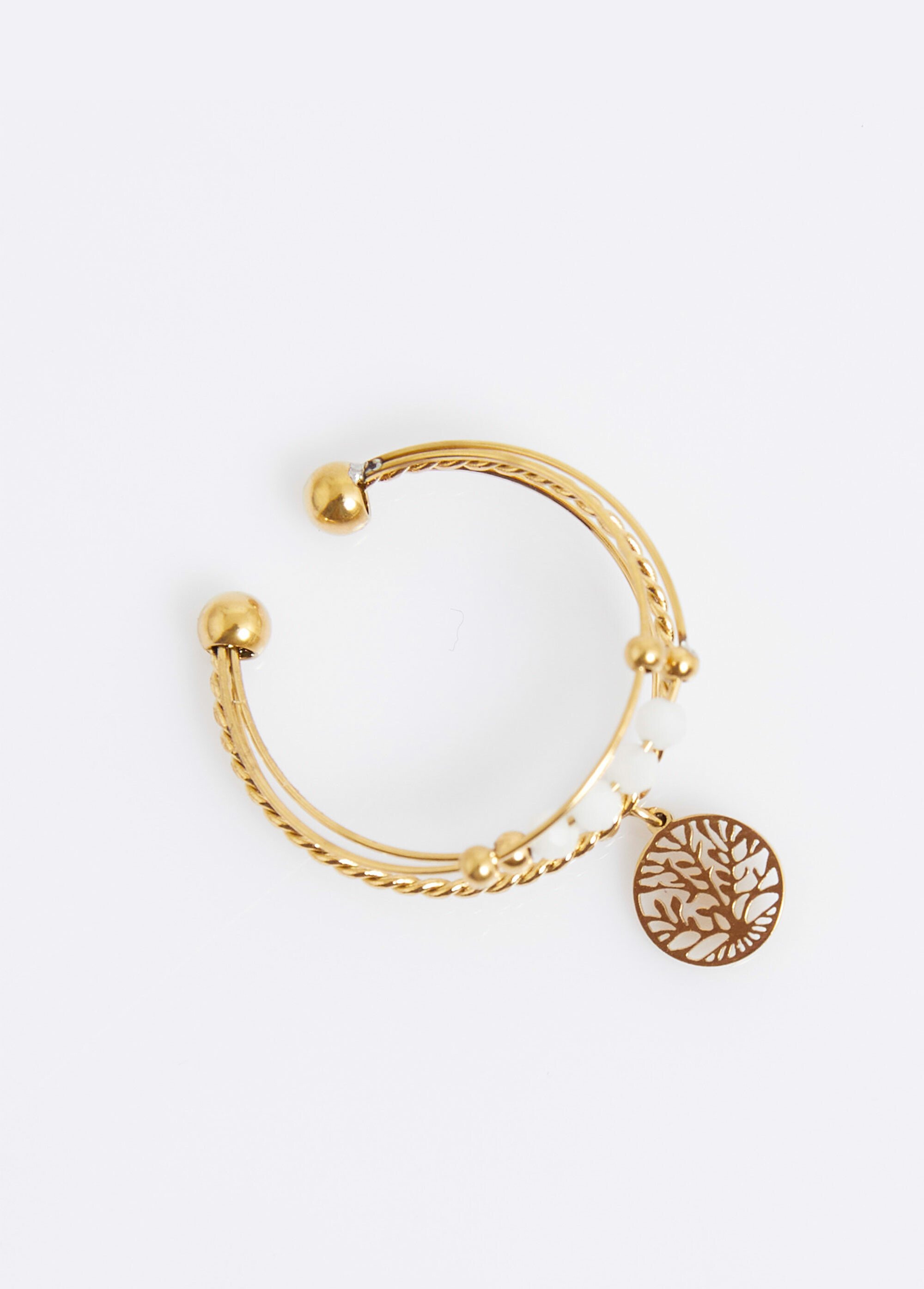 Bague fine multi liens, acier inoxydable