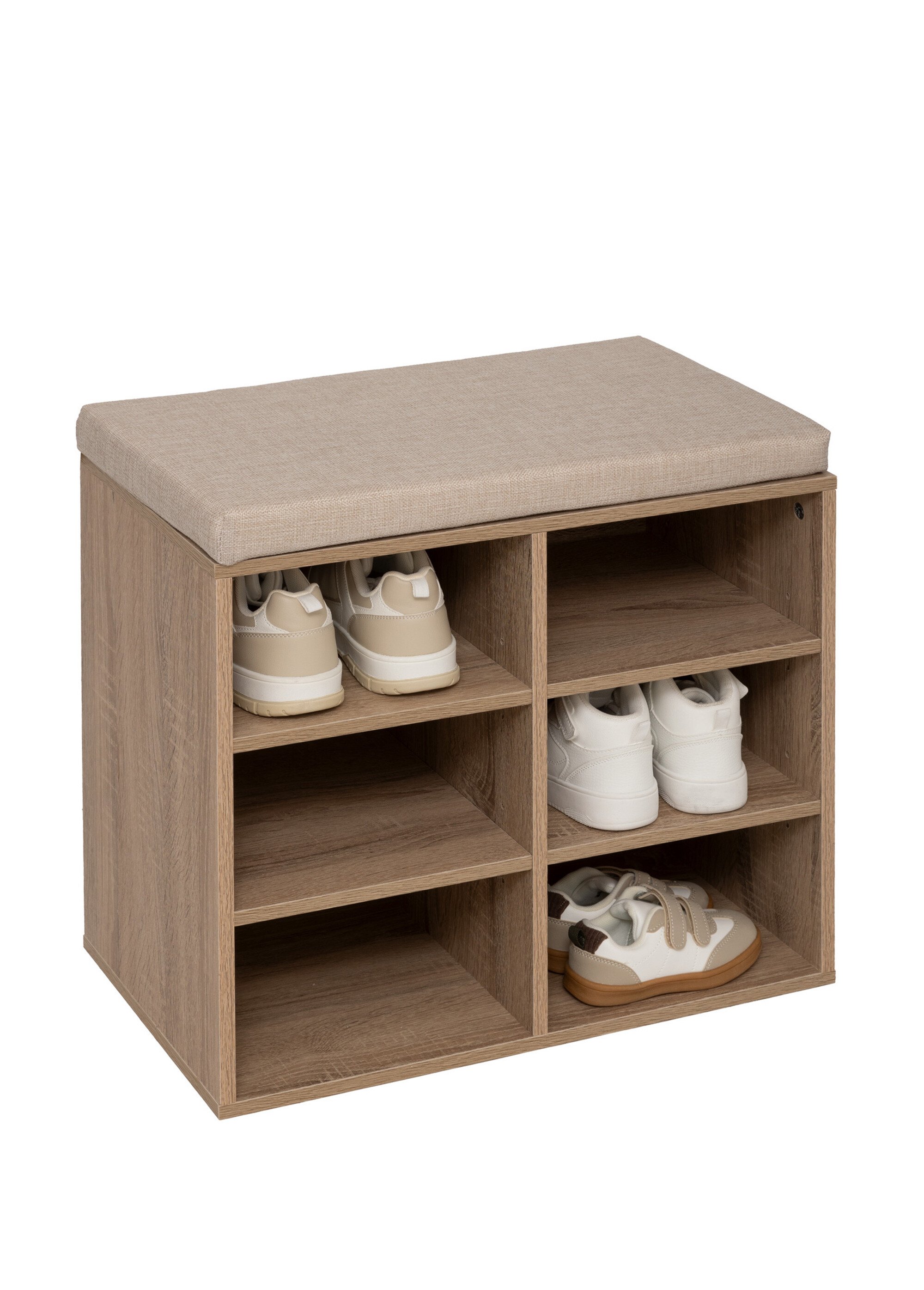 Banc range chaussures pour 6 paires MARRON JJA-209395 SI1