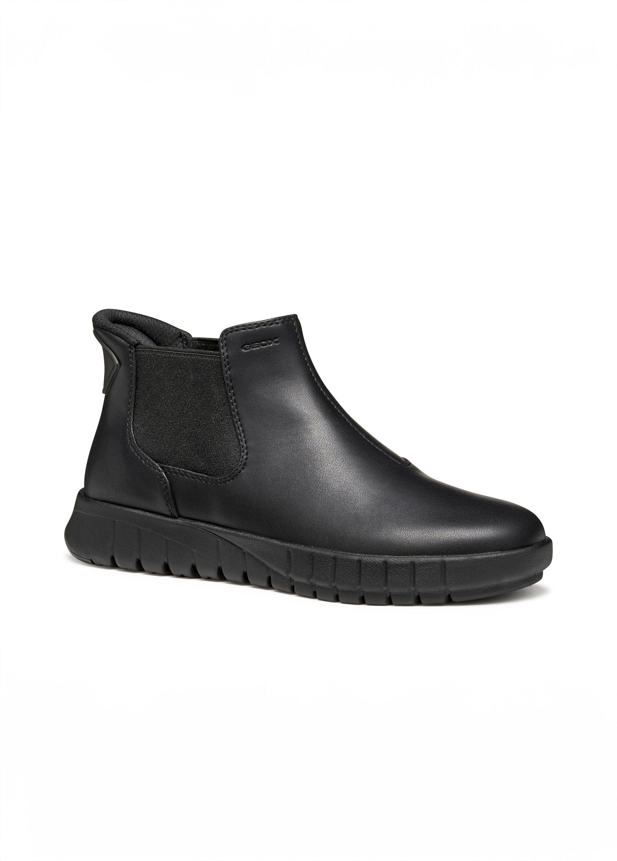 Boots Chelsea avec semelle crantée Femme Noir GEO-D567SB FA1