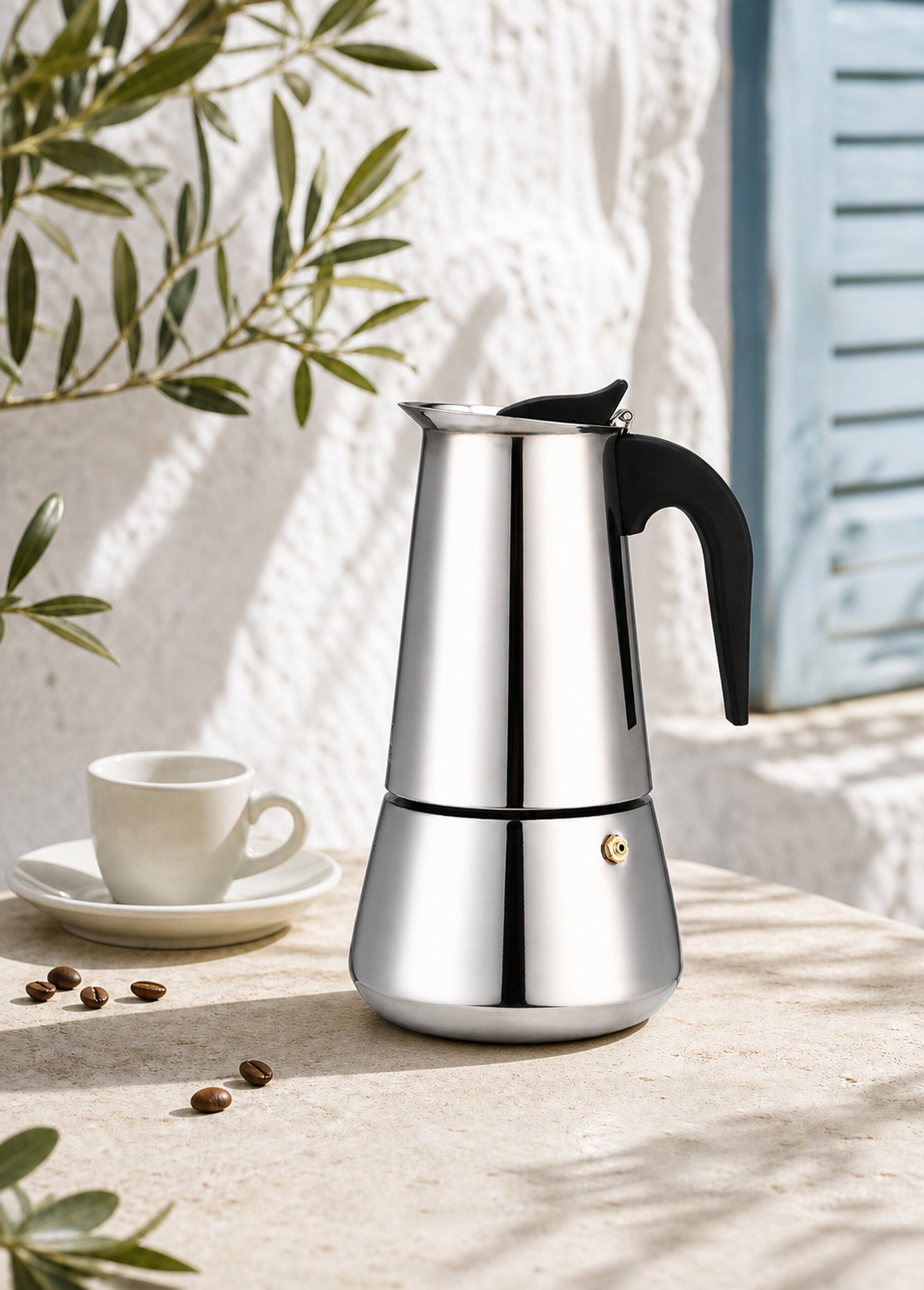 Cafetière italienne inox 450ml / 9 tasses Gris 9220255 SI1