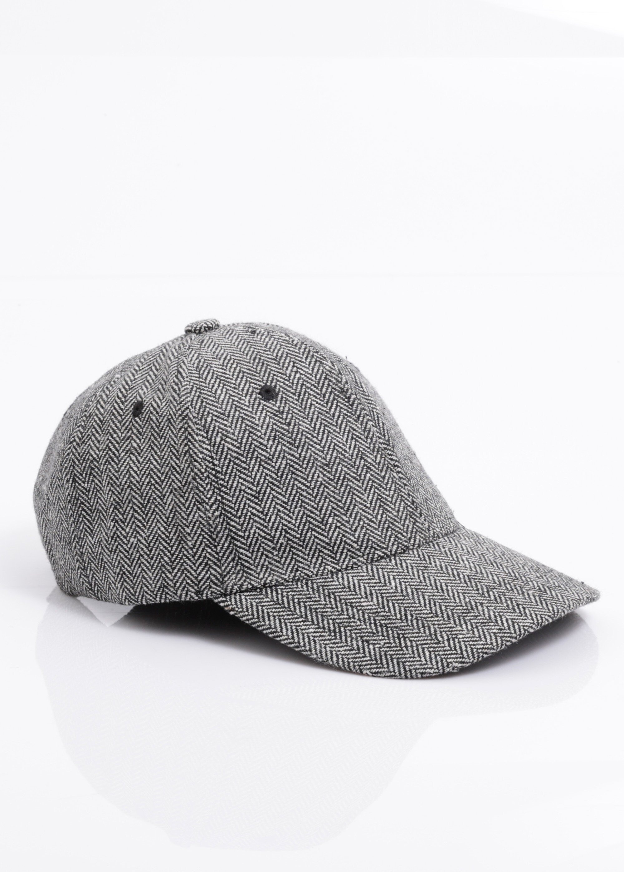 Casquette en textile motif chevrons