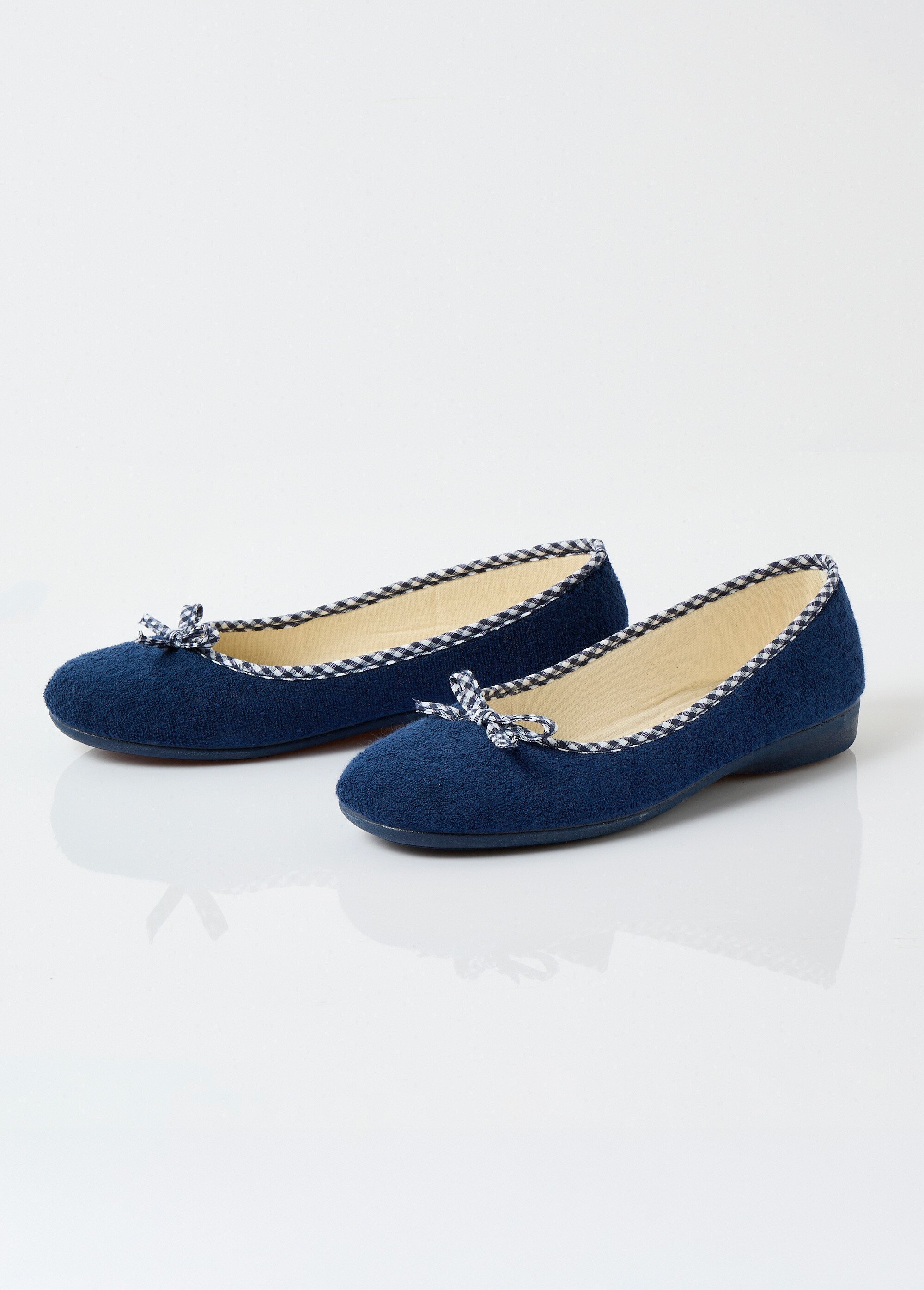 Chaussons ballerines largeur confort Femme Bleu ORINGUA DE1