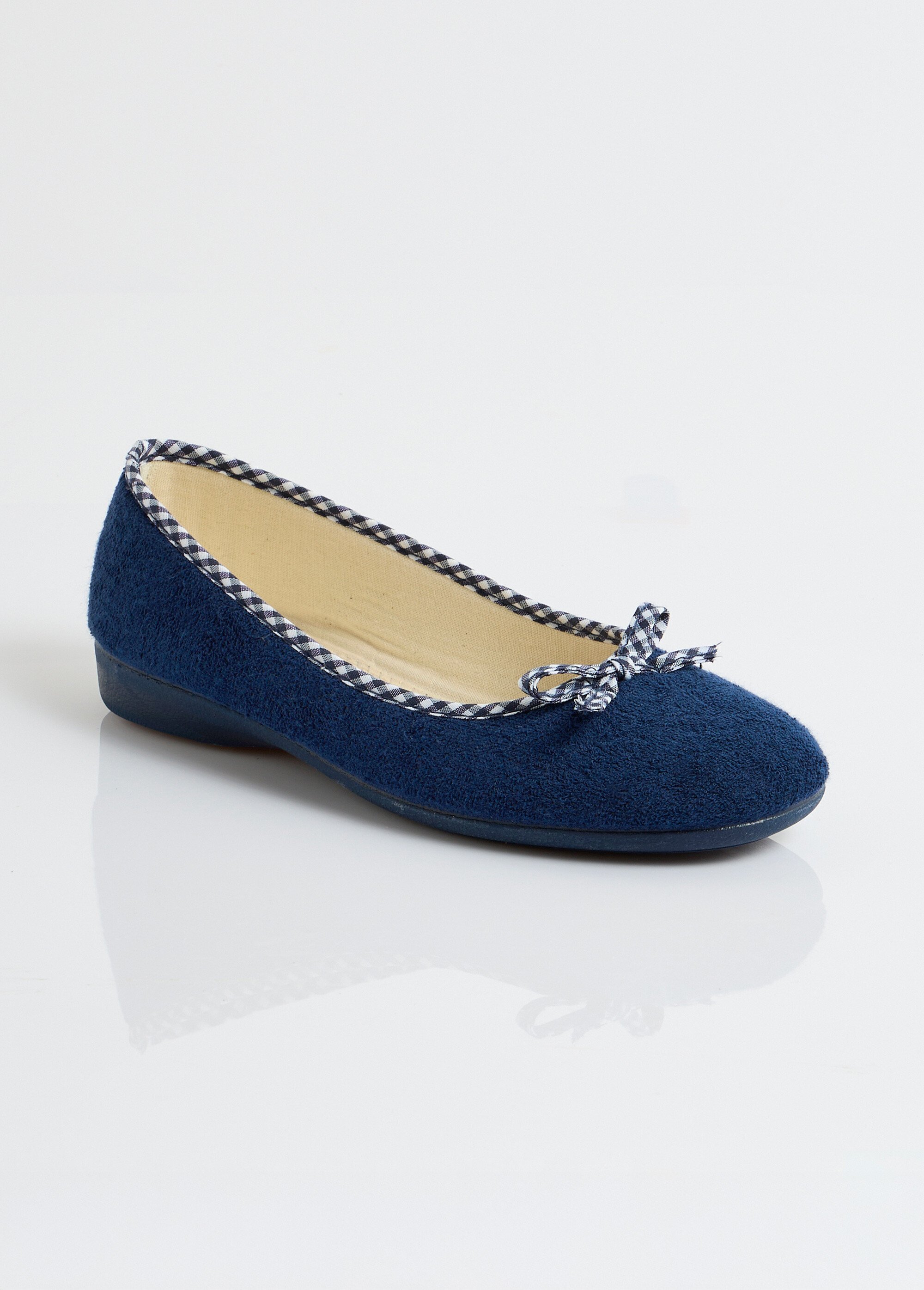 Chaussons ballerines largeur confort Femme Bleu ORINGUA FA1