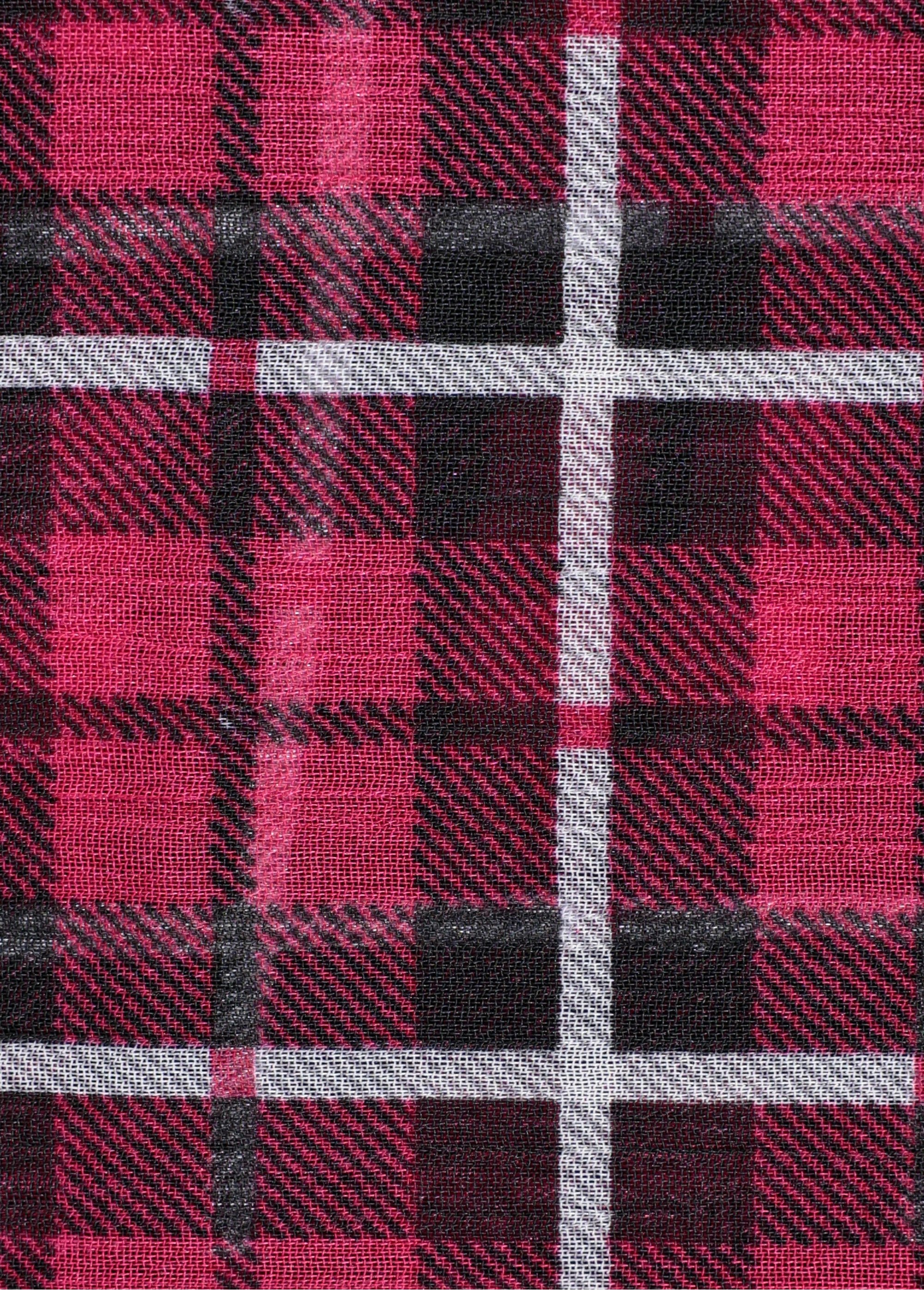 Coupon tissu carreaux écossais 9F ROSE COT147379 DE2