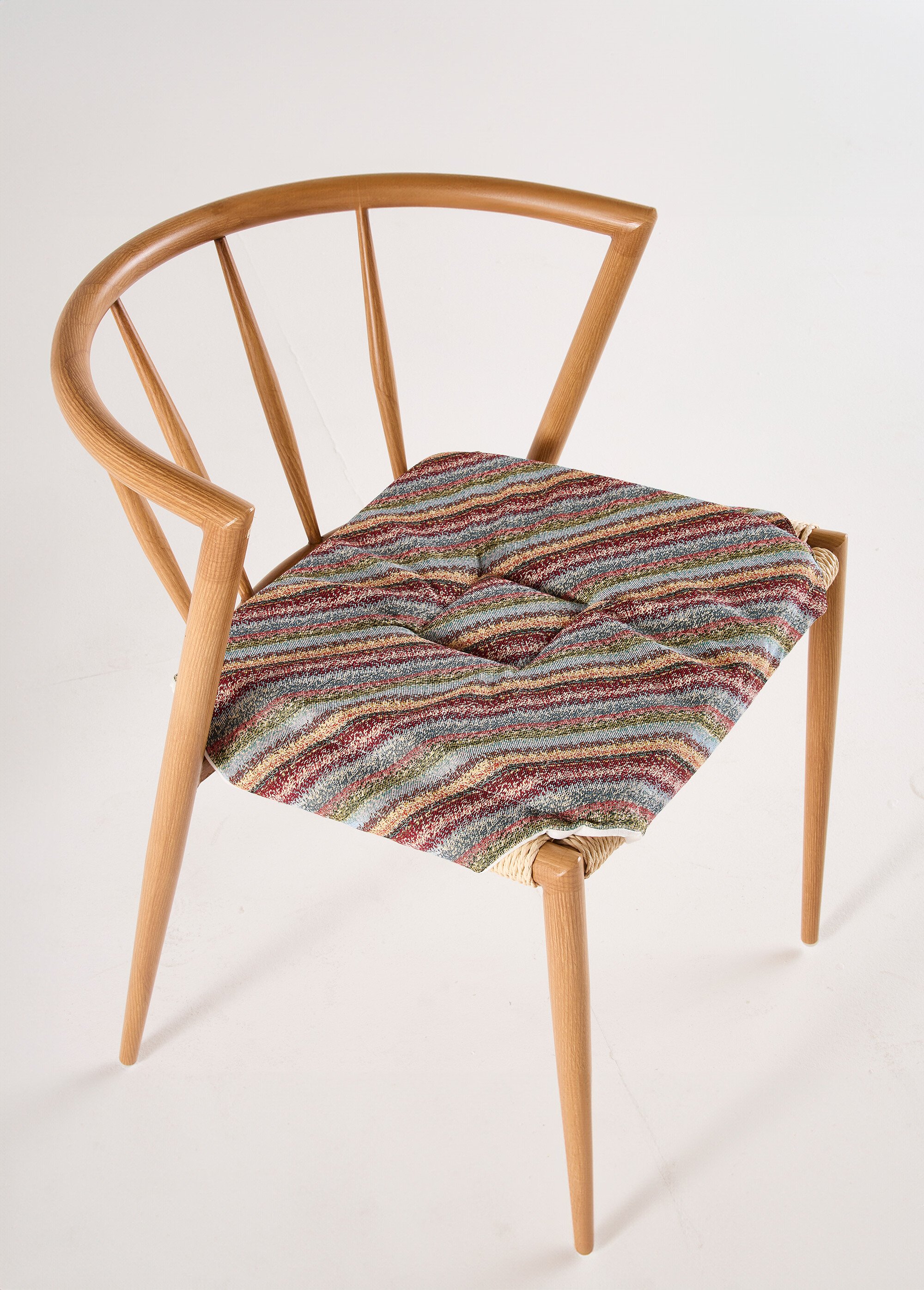 Couvre-chaise capitonné imprimé - lot de 2
