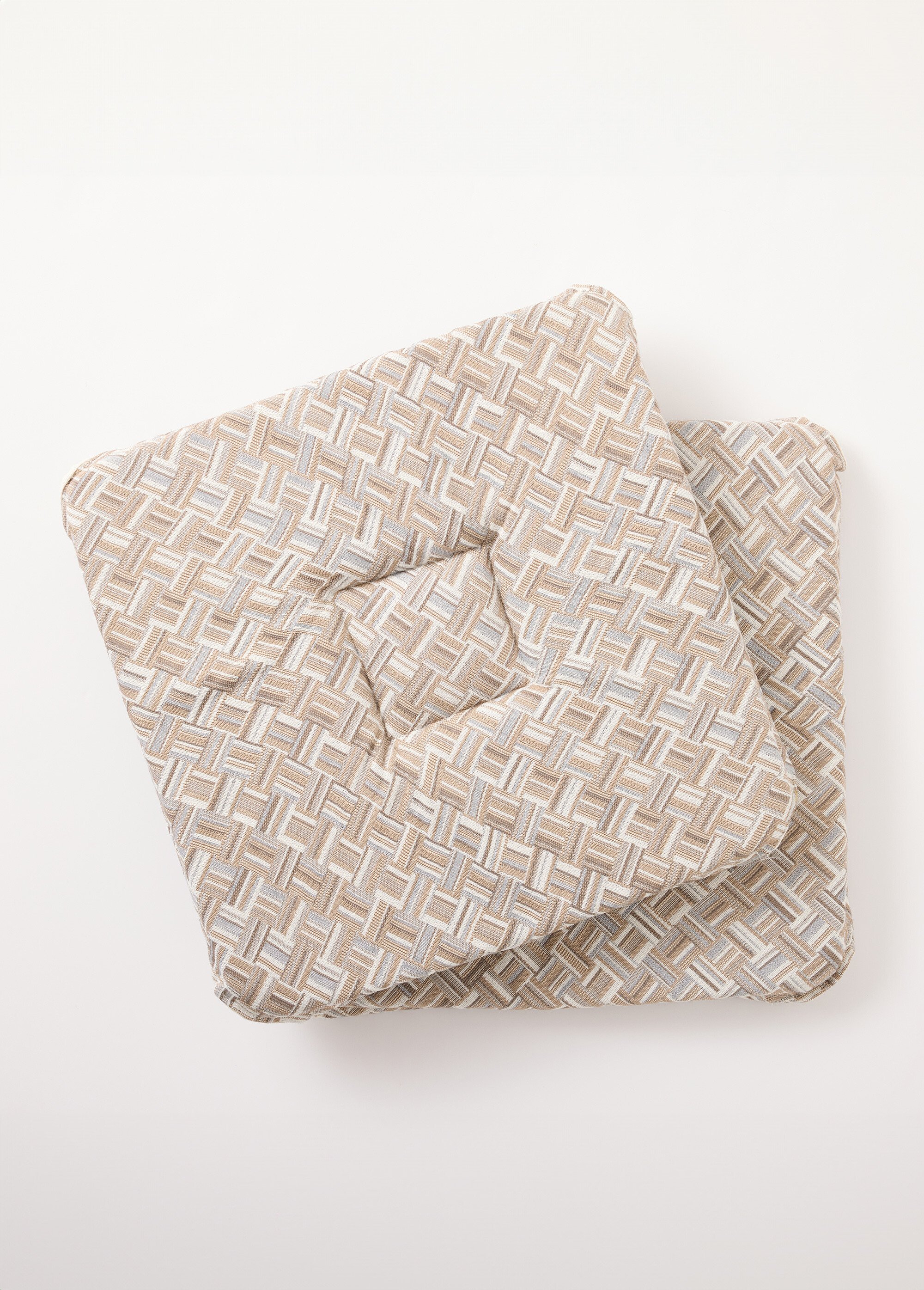 Couvre-chaise capitonné imprimé - lot de 2 Gris ROSSA FA1