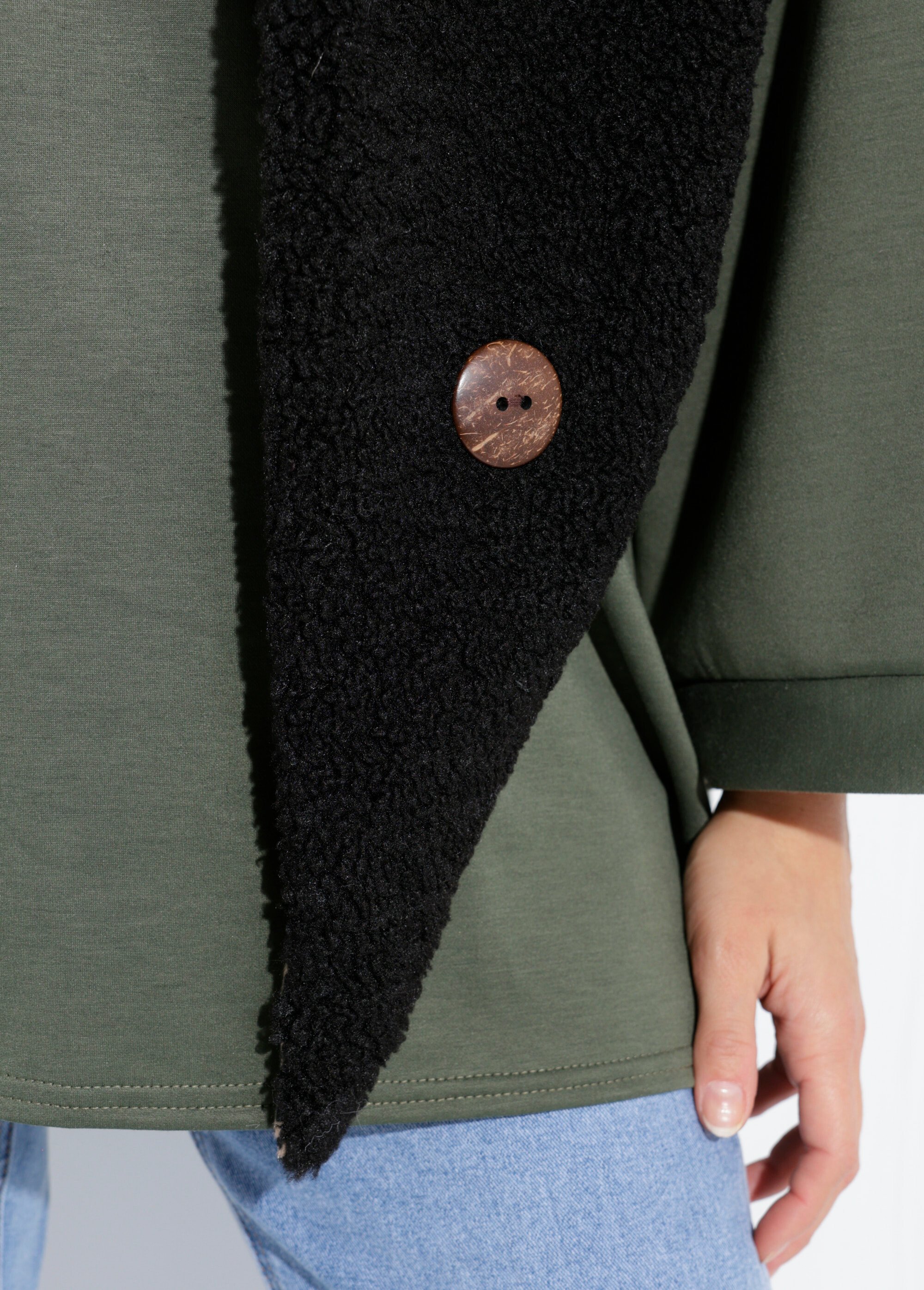 Echarpe triangle à nouer fausse fourrure Femme Noir NES180LSW2539 DE2