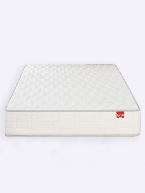 Ensemble Matelas ferme à ressorts + Sommier tapissier 16cm BEIGE EPE-PACK-VOYAGE DE1