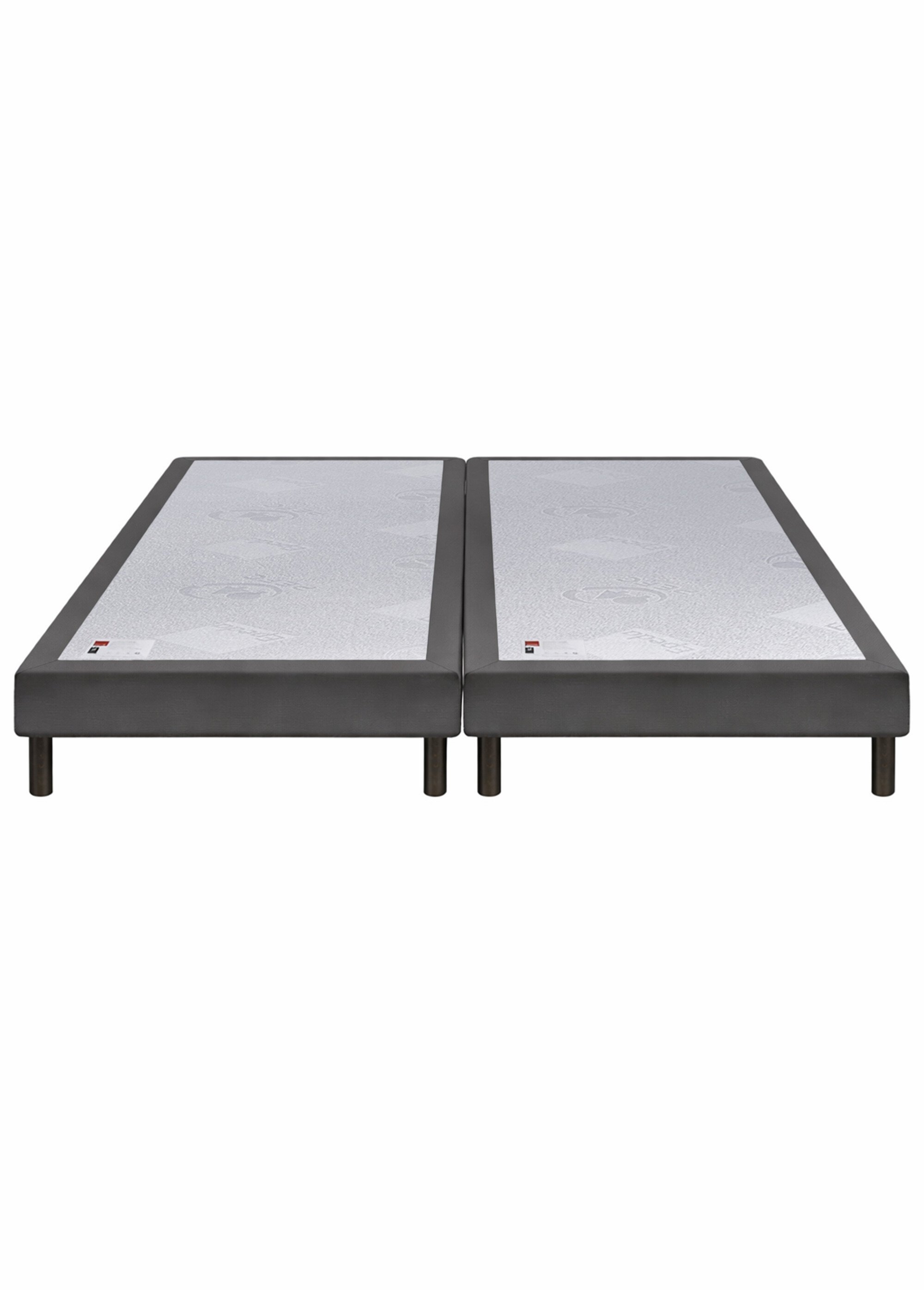 Ensemble Matelas ferme à ressorts + Sommier tapissier 16cm GRIS EPE-PACK-VOYAGE DE3