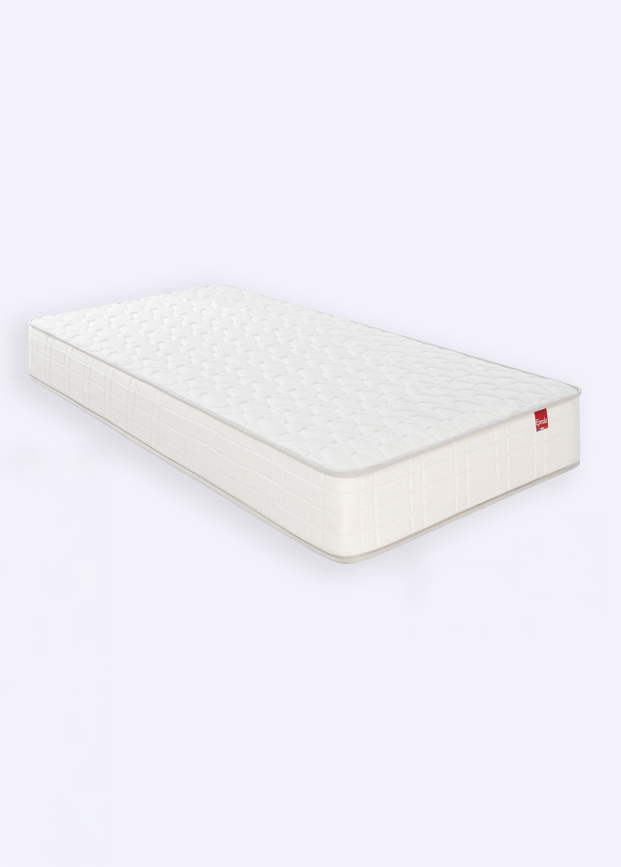 Ensemble Matelas ferme à ressorts + Sommier tapissier 16cm GRIS EPE-PACK-VOYAGE DE4