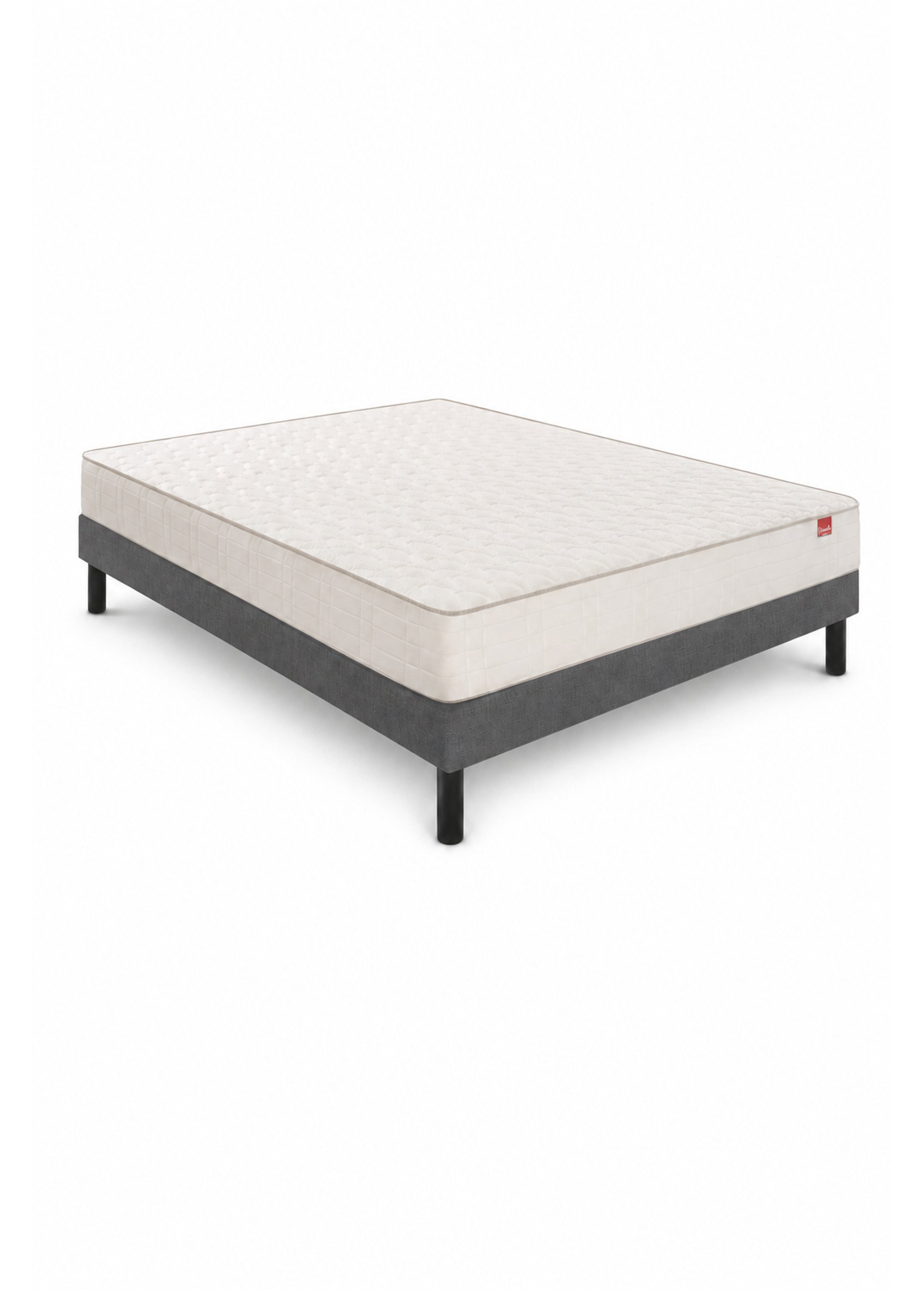 Ensemble Matelas ferme à ressorts + Sommier tapissier 16cm