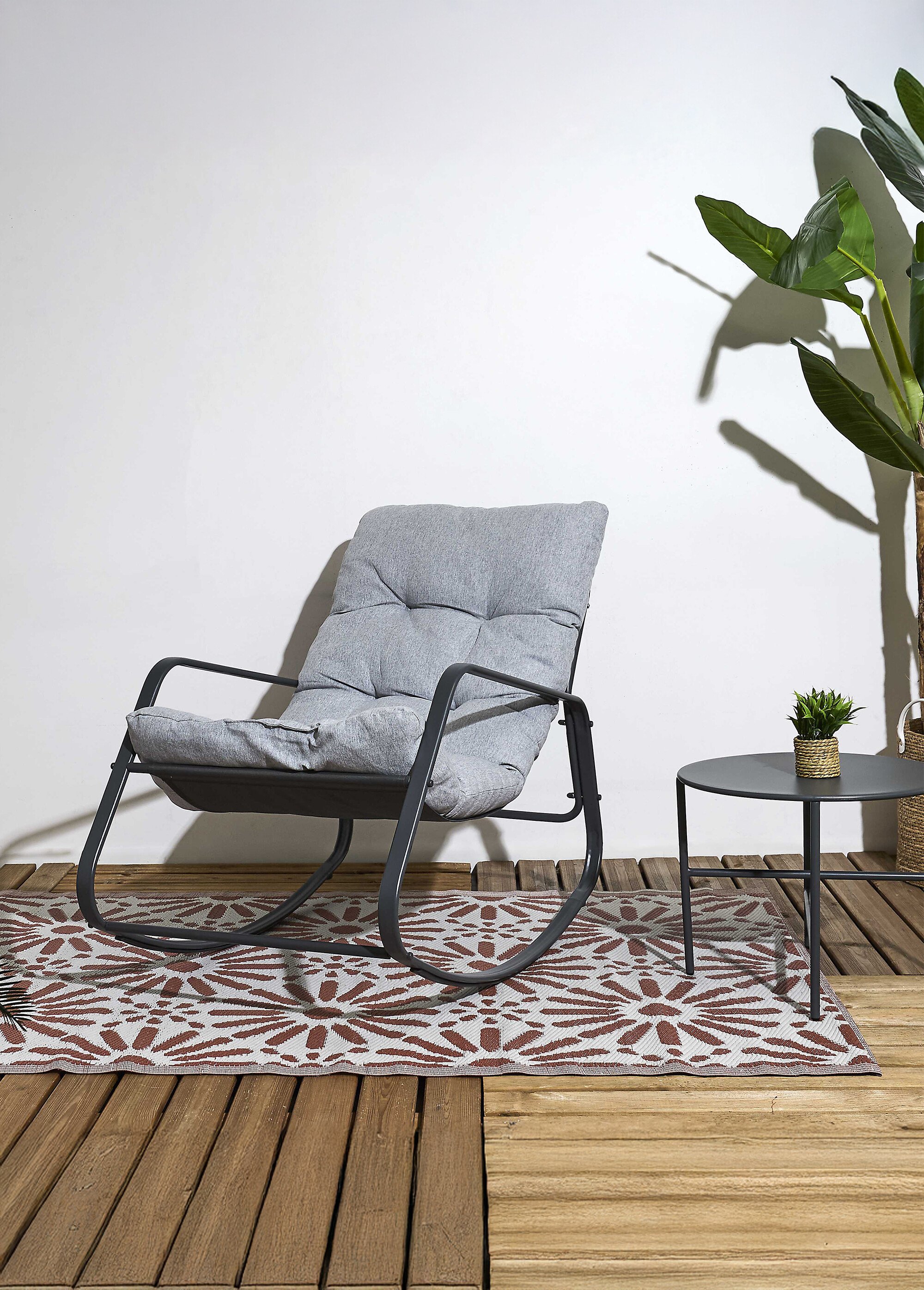 Fauteuil à bascule, assise confort GRIS CMP-HDO7443 SI1