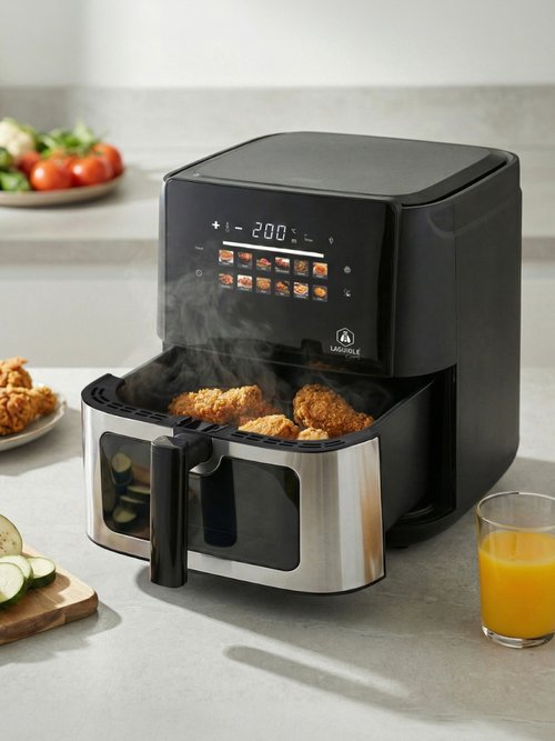 Friteuse à air chaud 12 programmes, 8L Noir 9220125 SI1