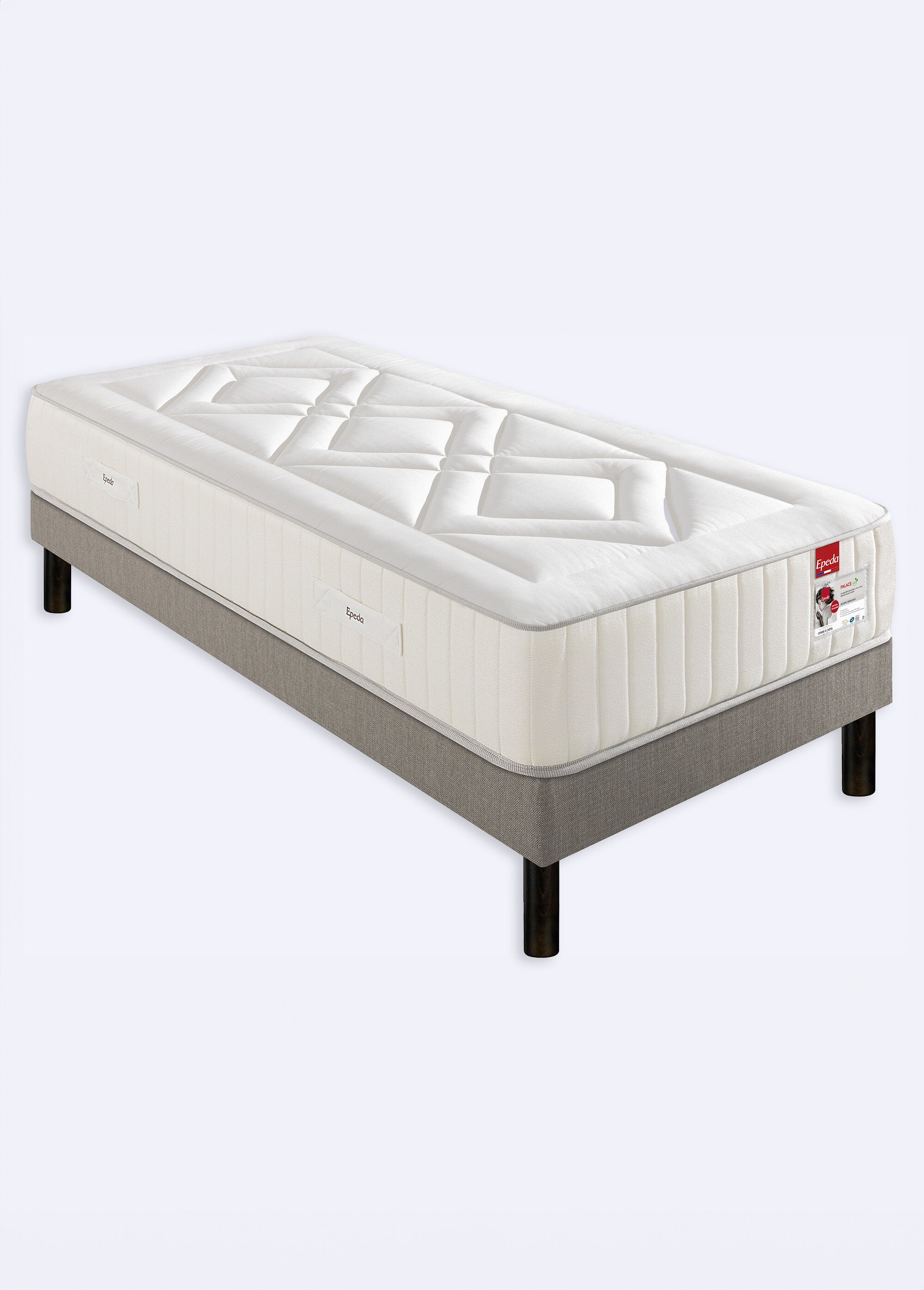 Matelas moelleux cachemire à ressorts, haut. 28cm BLANC EPE-PALACE DE1