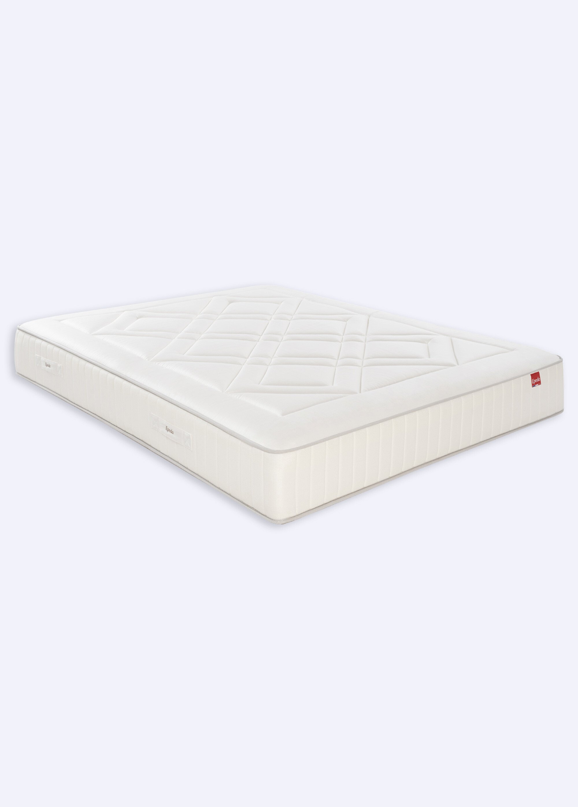 Matelas moelleux cachemire à ressorts, haut. 28cm BLANC EPE-PALACE FA1