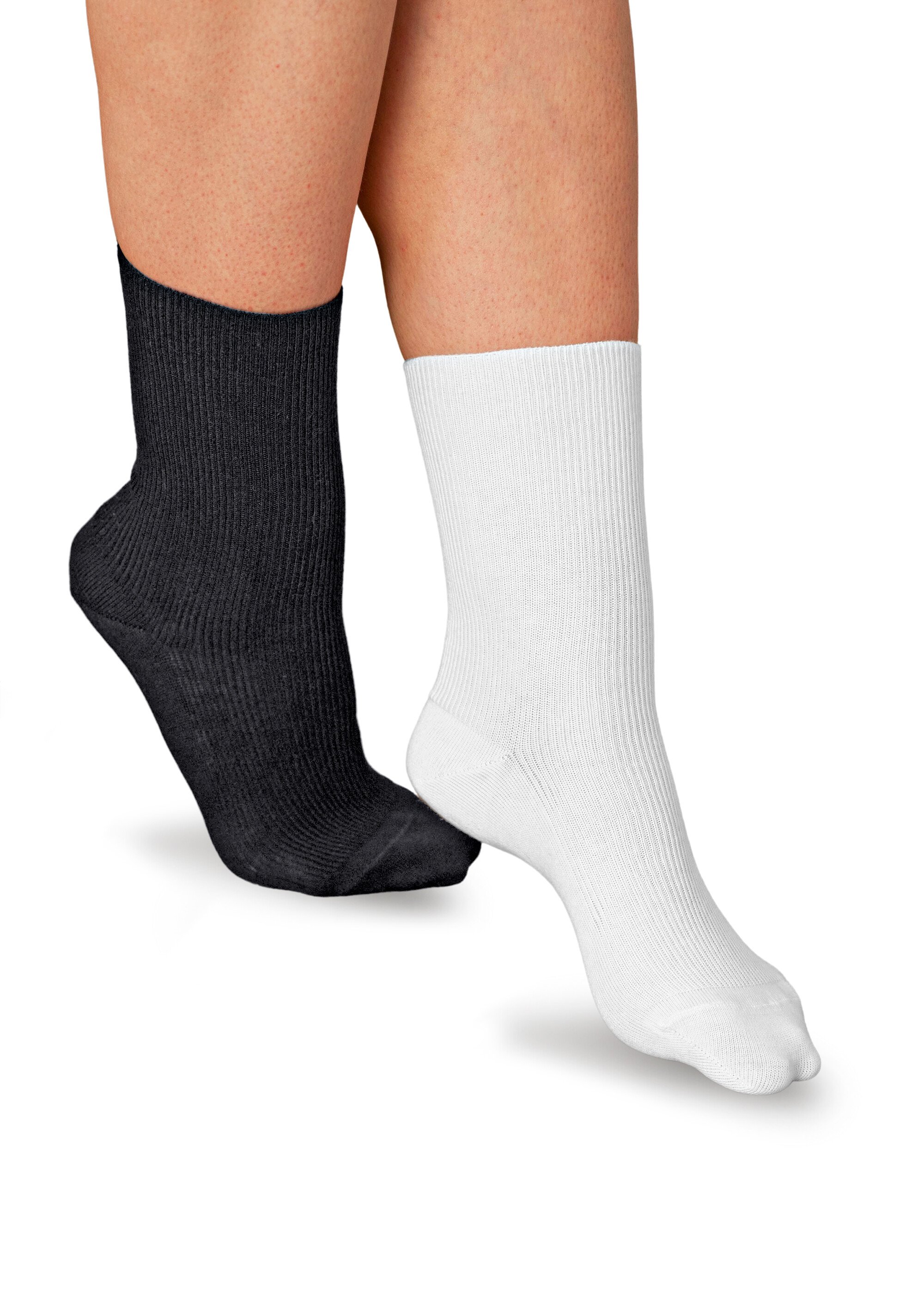 Mi-chaussettes fines côtes - lot de 2 paires
