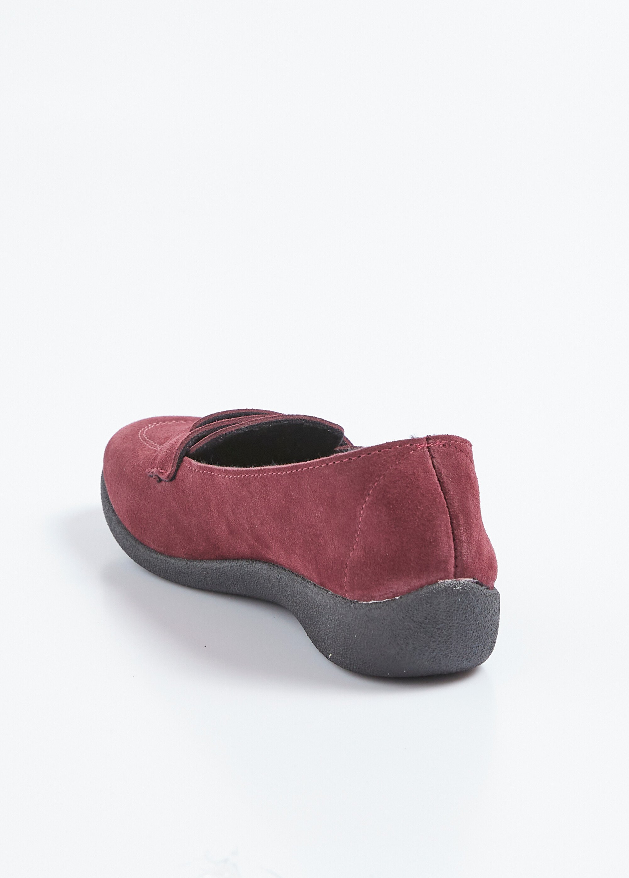 Mocassins compensés souples cuir velours