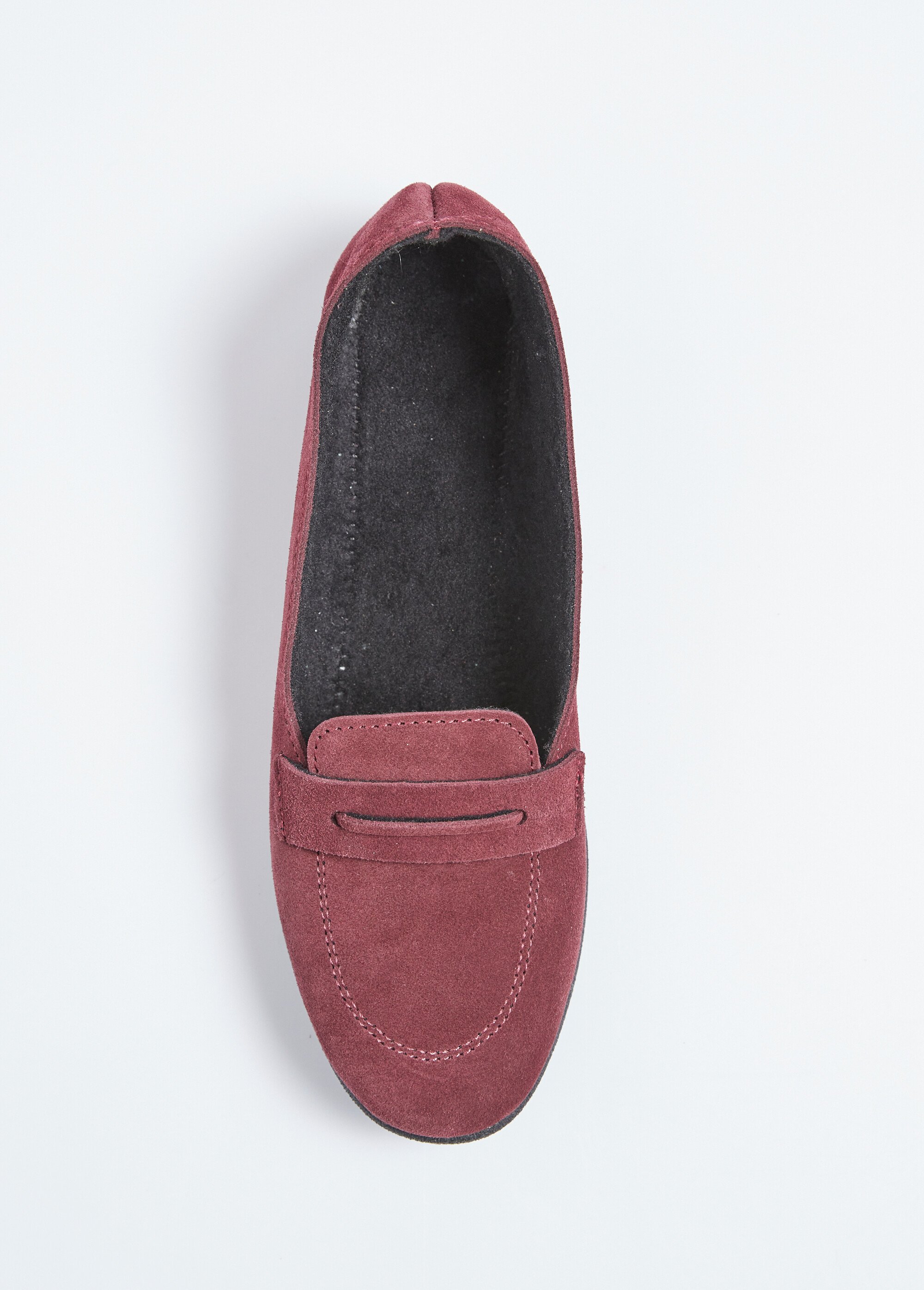 Mocassins compensés souples cuir velours Femme Violet OREADE OV1
