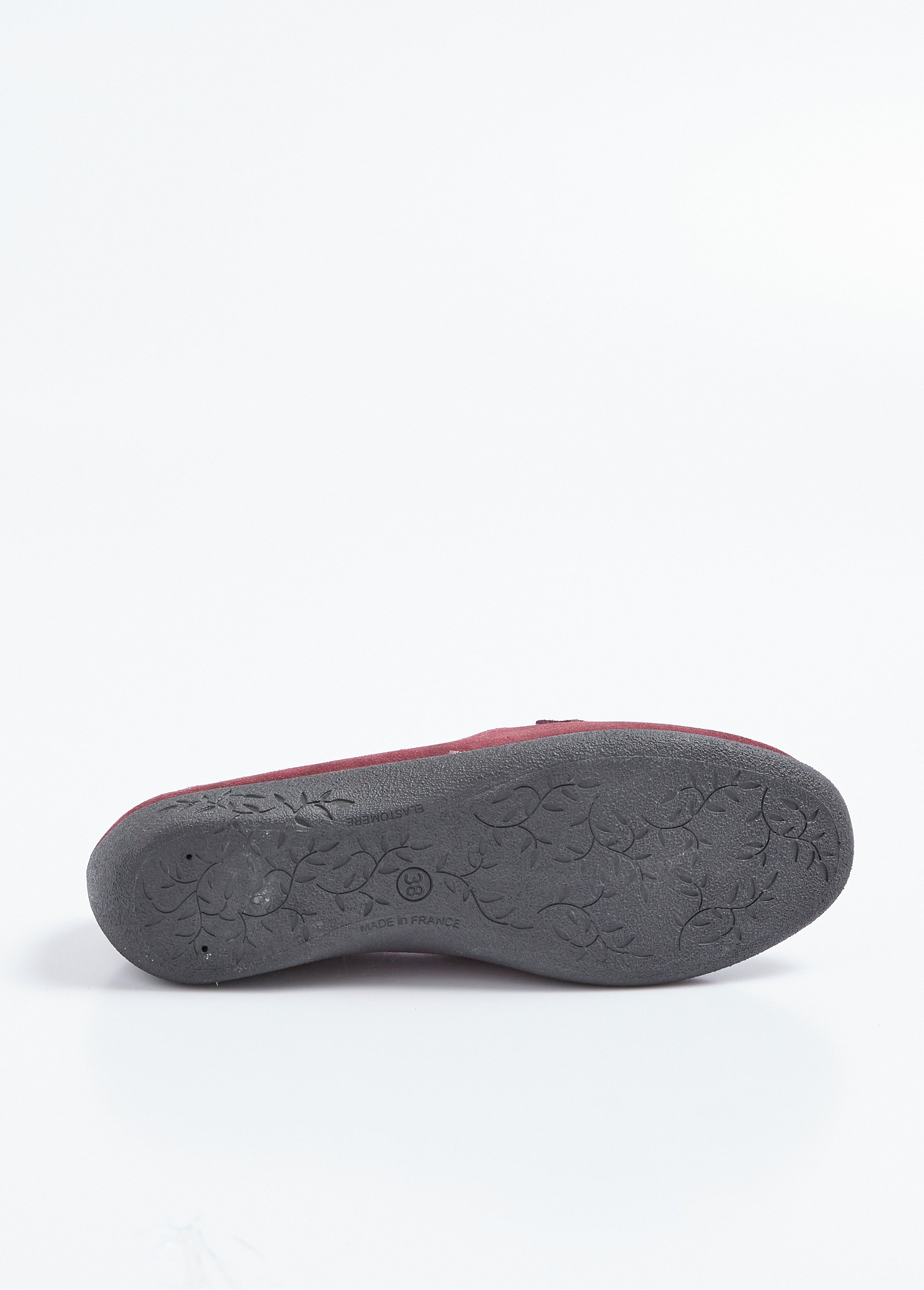 Mocassins compensés souples cuir velours Femme Violet OREADE UN1