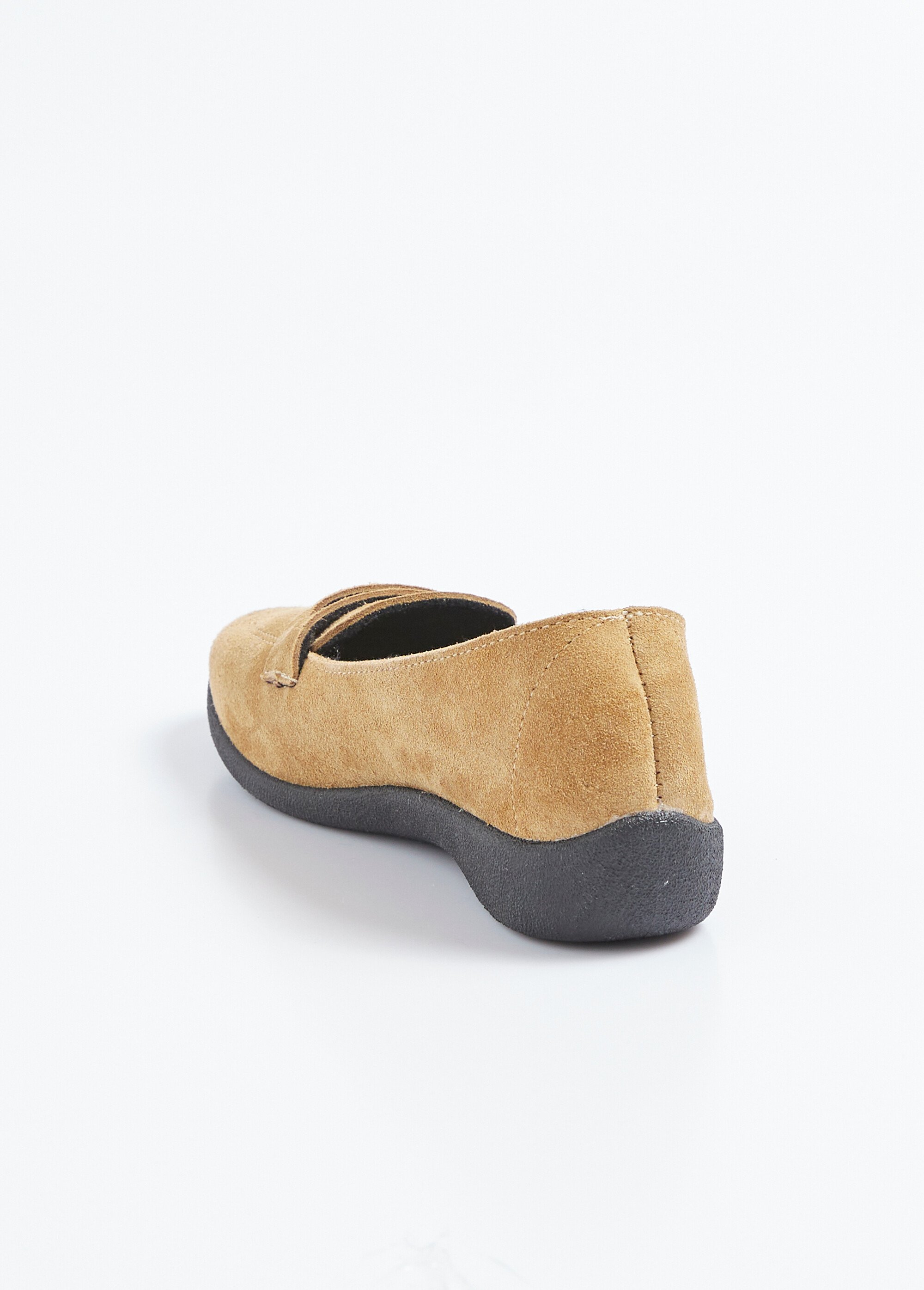 Mocassins compensés souples cuir velours Femme Beige OREADE DO1