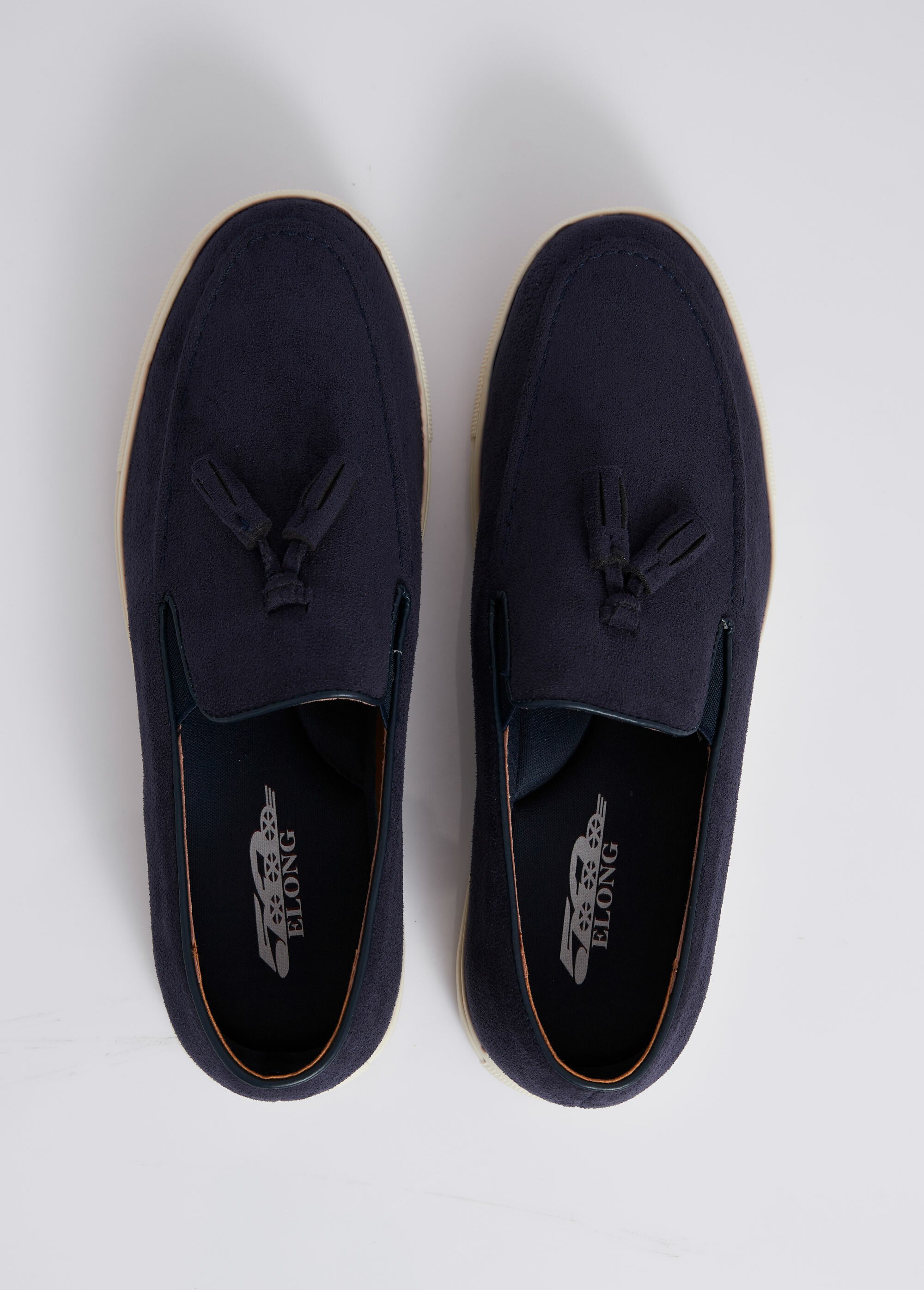 Mocassins compensés tendance en suédine Homme Bleu ELOEL0869 OV1