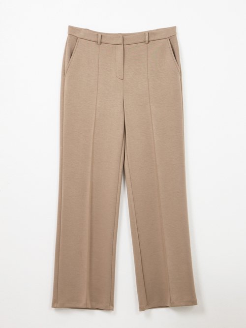 Pantalon structuré de ville maille milano unie Femme Beige NOCTURNE AP1
