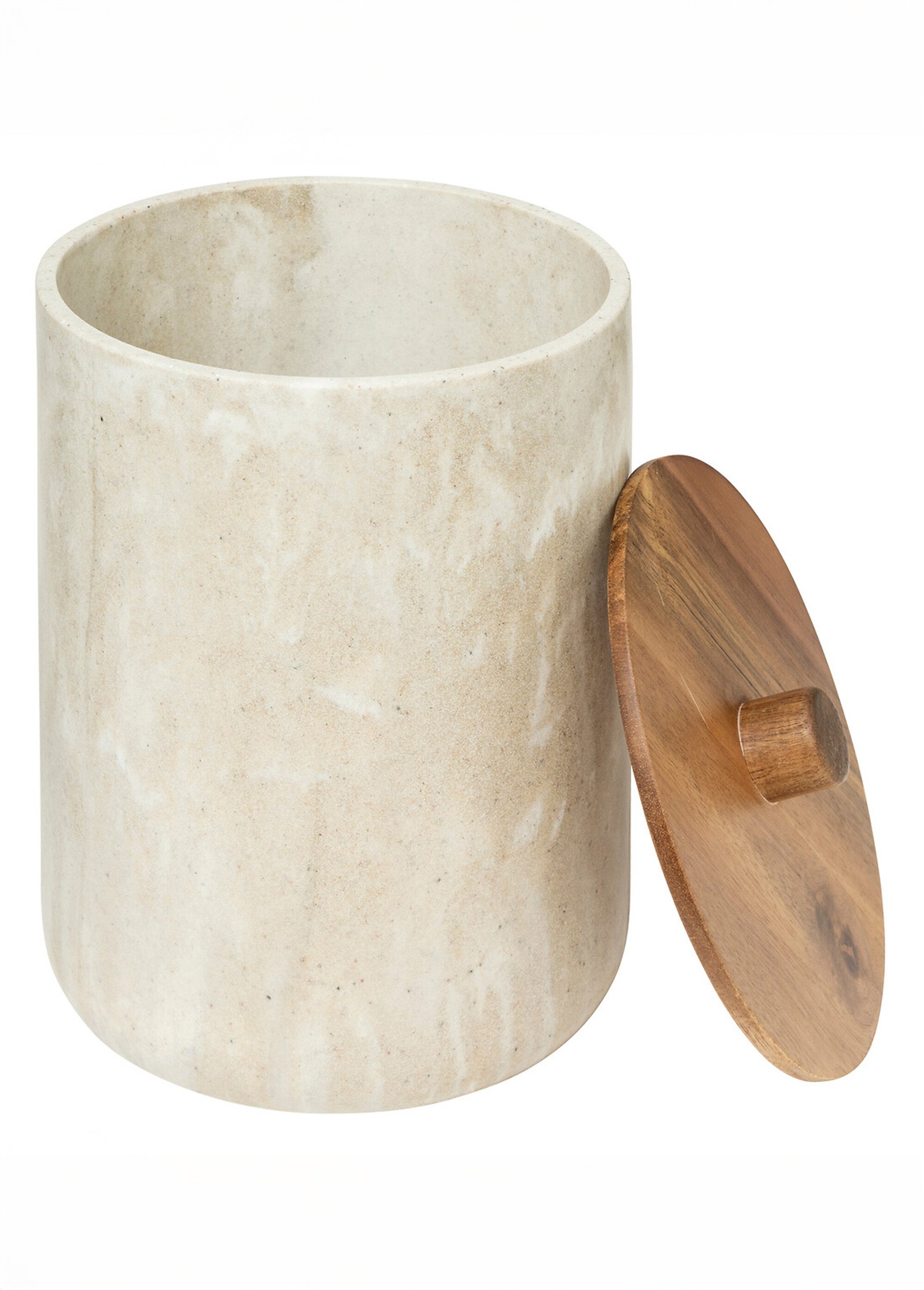 Poubelle de salle de bain effet pierre