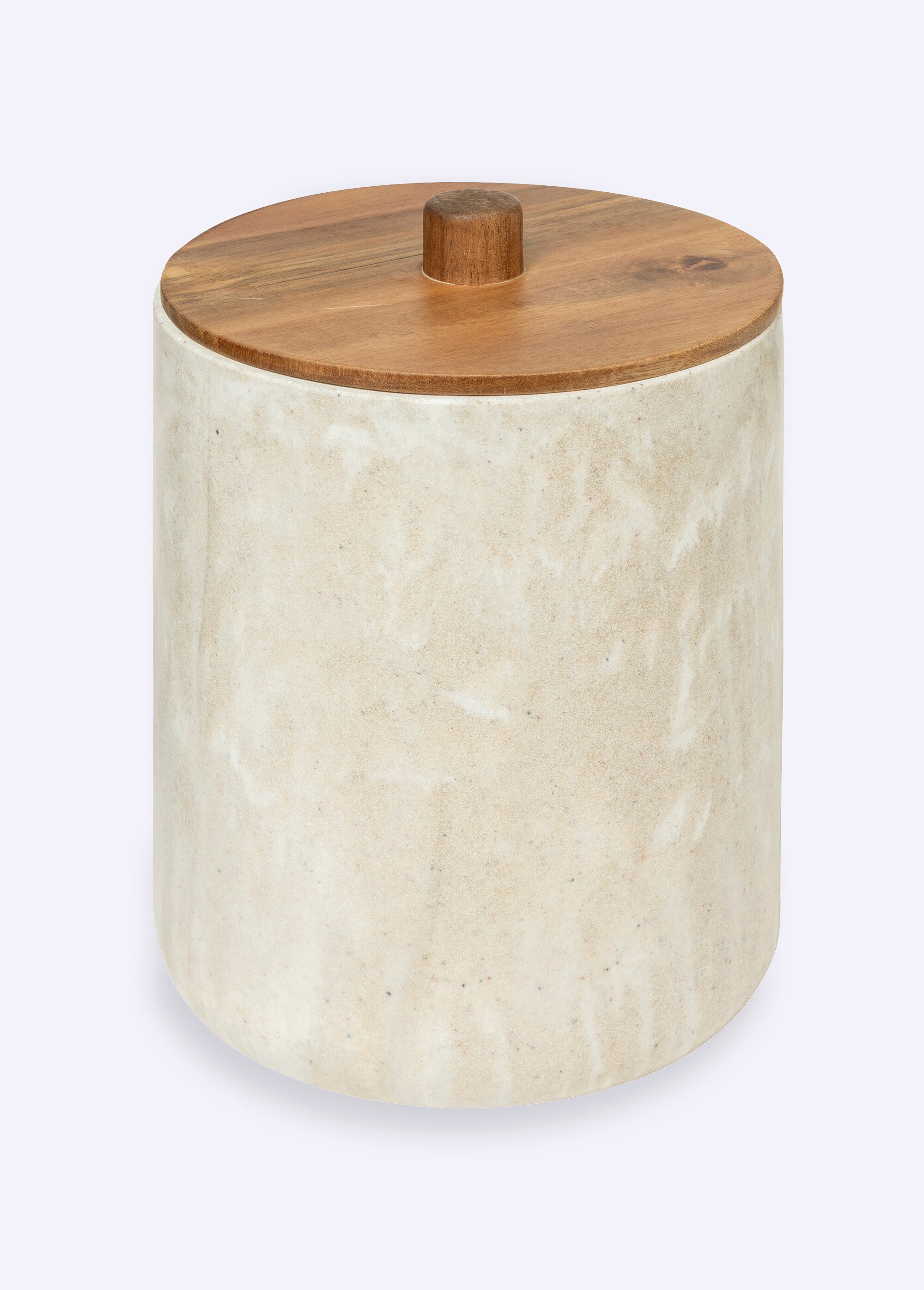 Poubelle de salle de bain effet pierre Beige JJA-200161A FA1