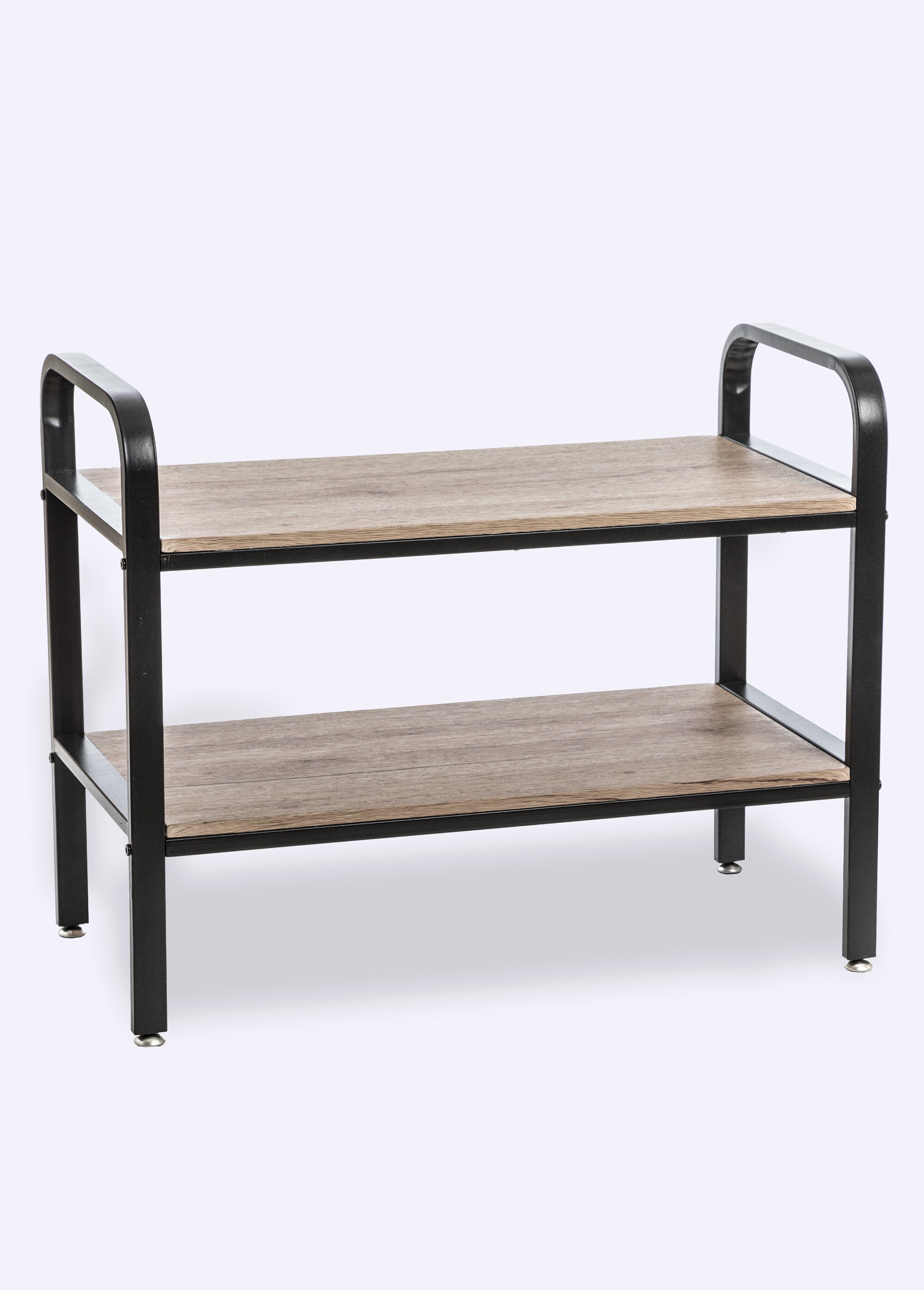 Range chaussures 2 niveaux en métal