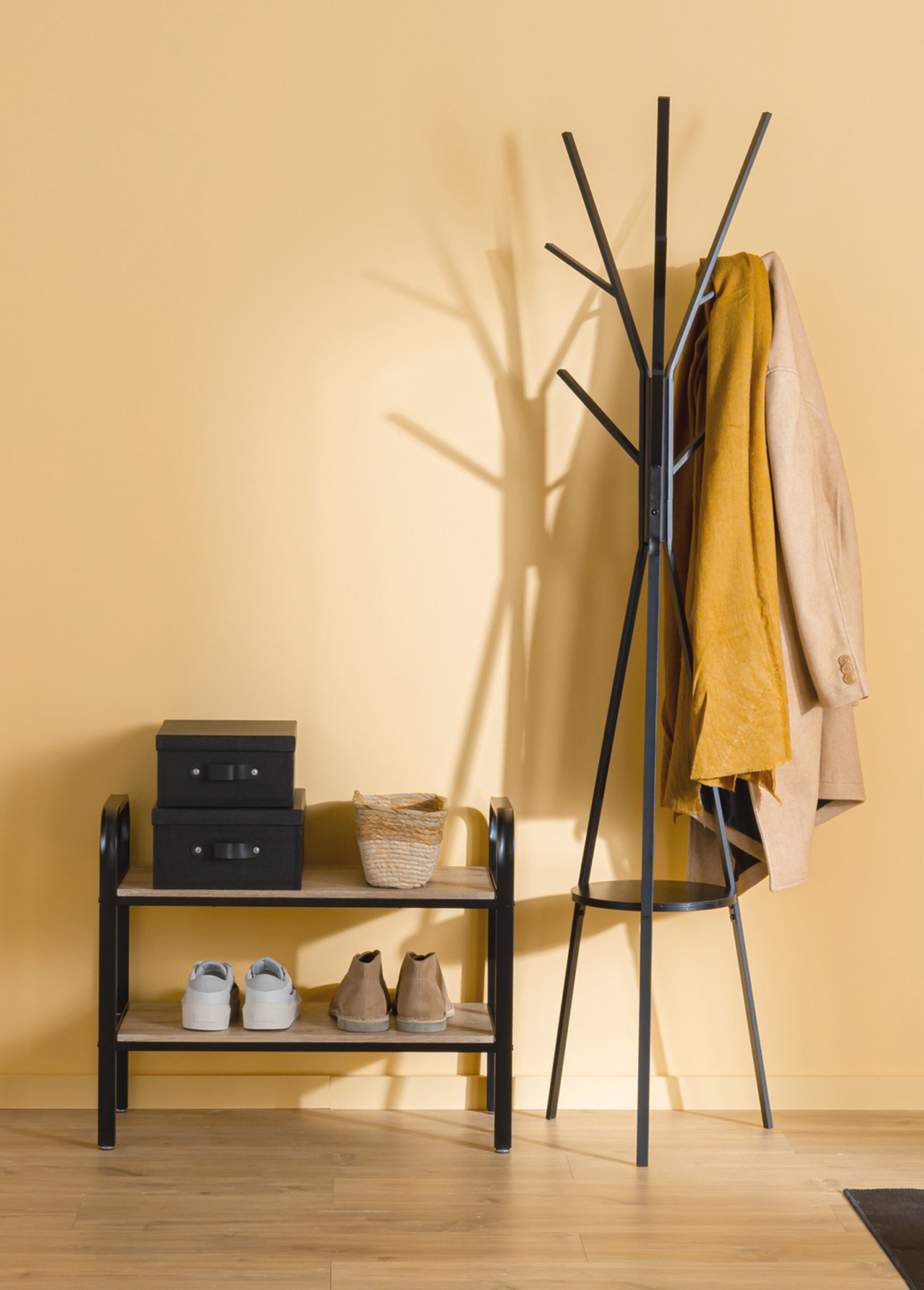 Range chaussures 2 niveaux en métal MARRON JJA-160408 SI1