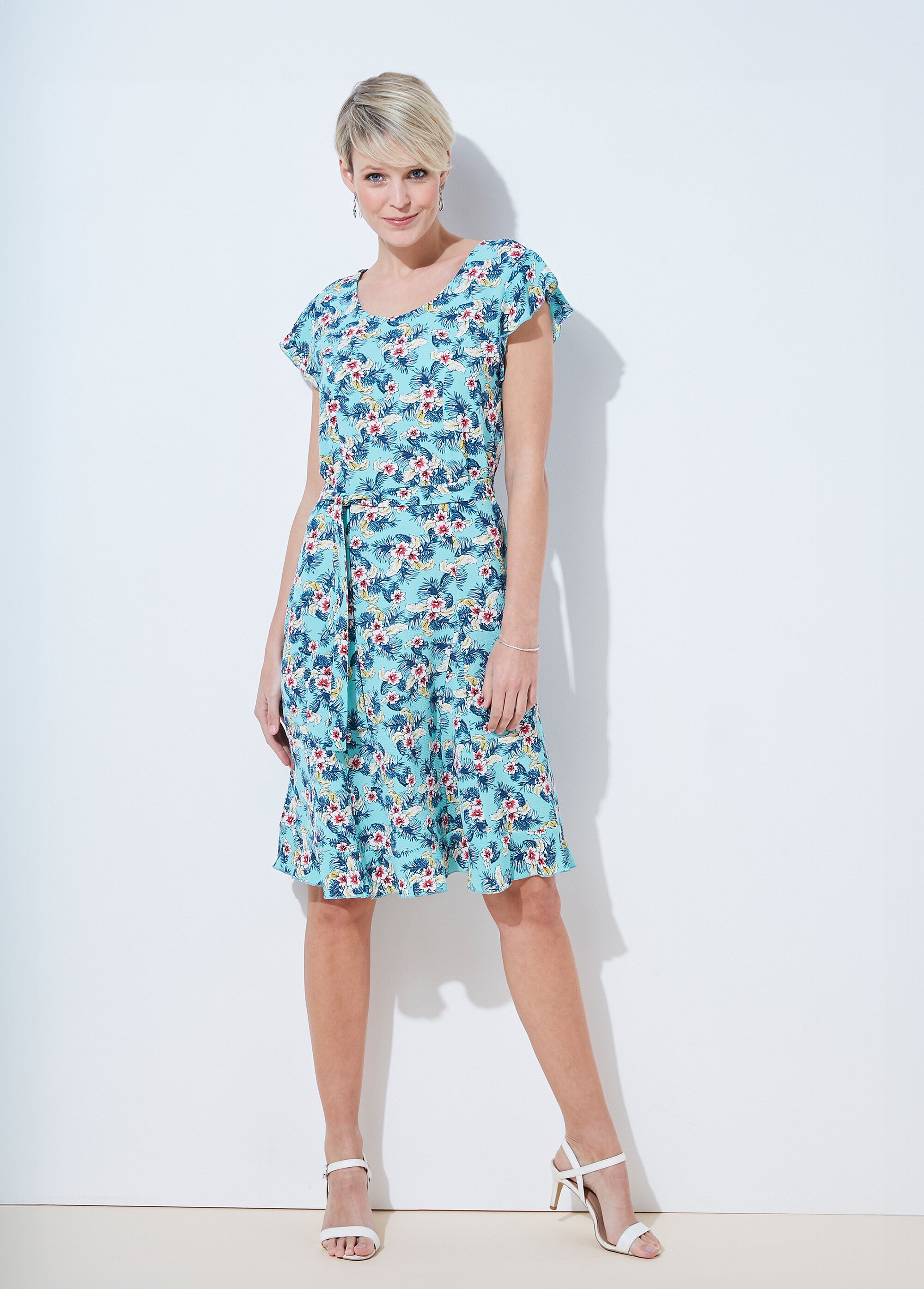Robe imprimée volantée