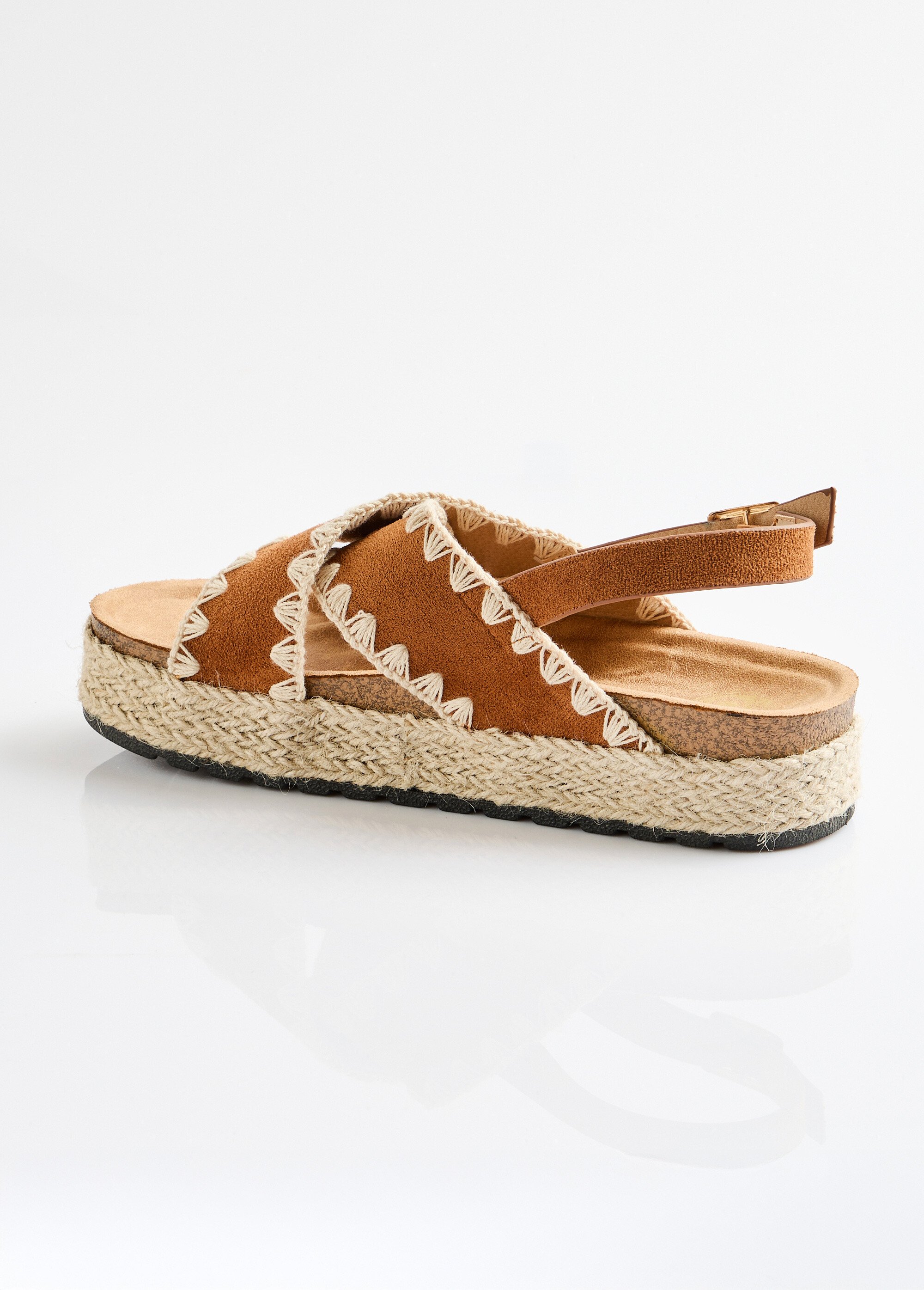 Sandales compensées talon corde Femme Marron OPINELLE DO1