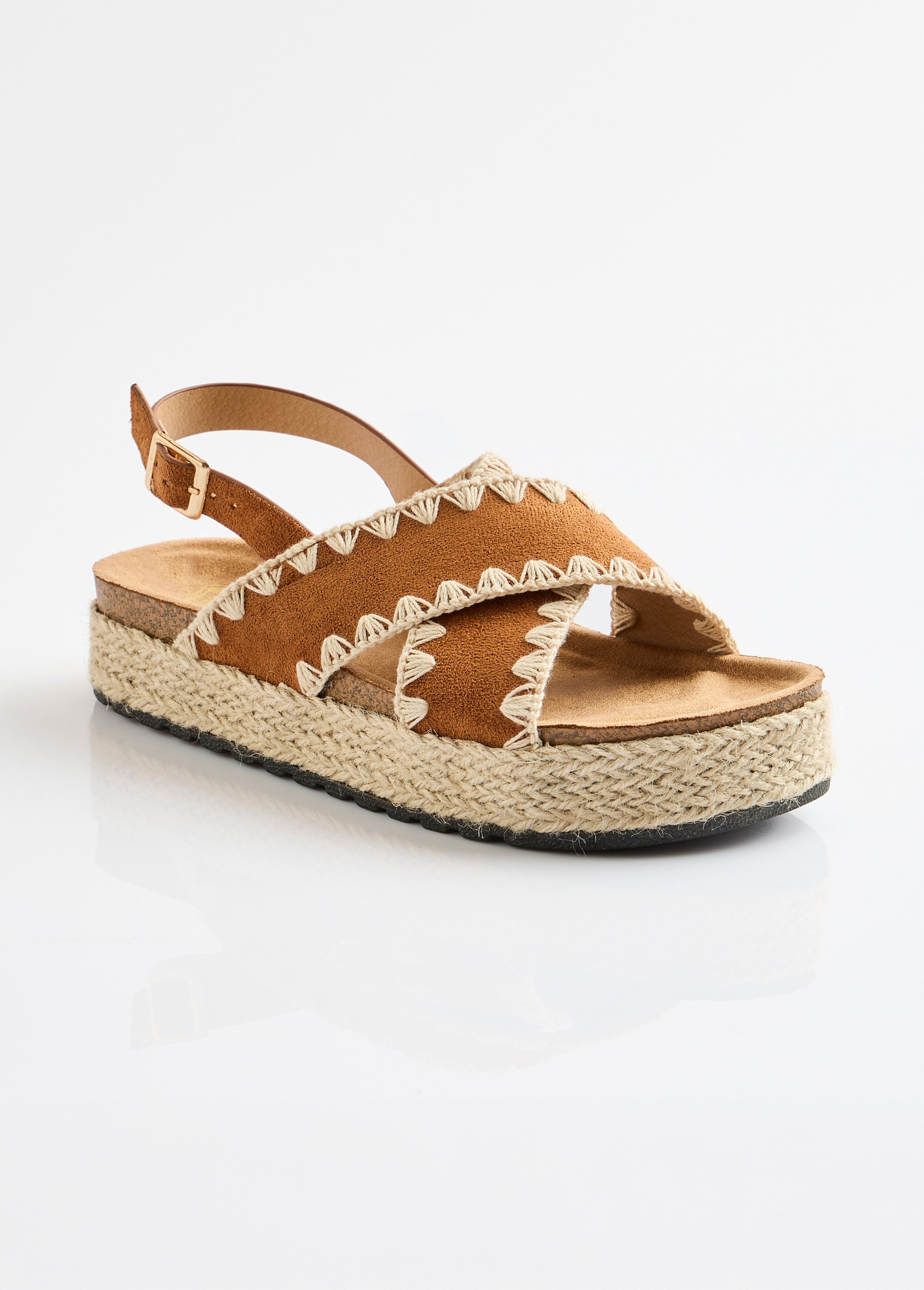 Sandales compensées talon corde Femme Marron OPINELLE FA1