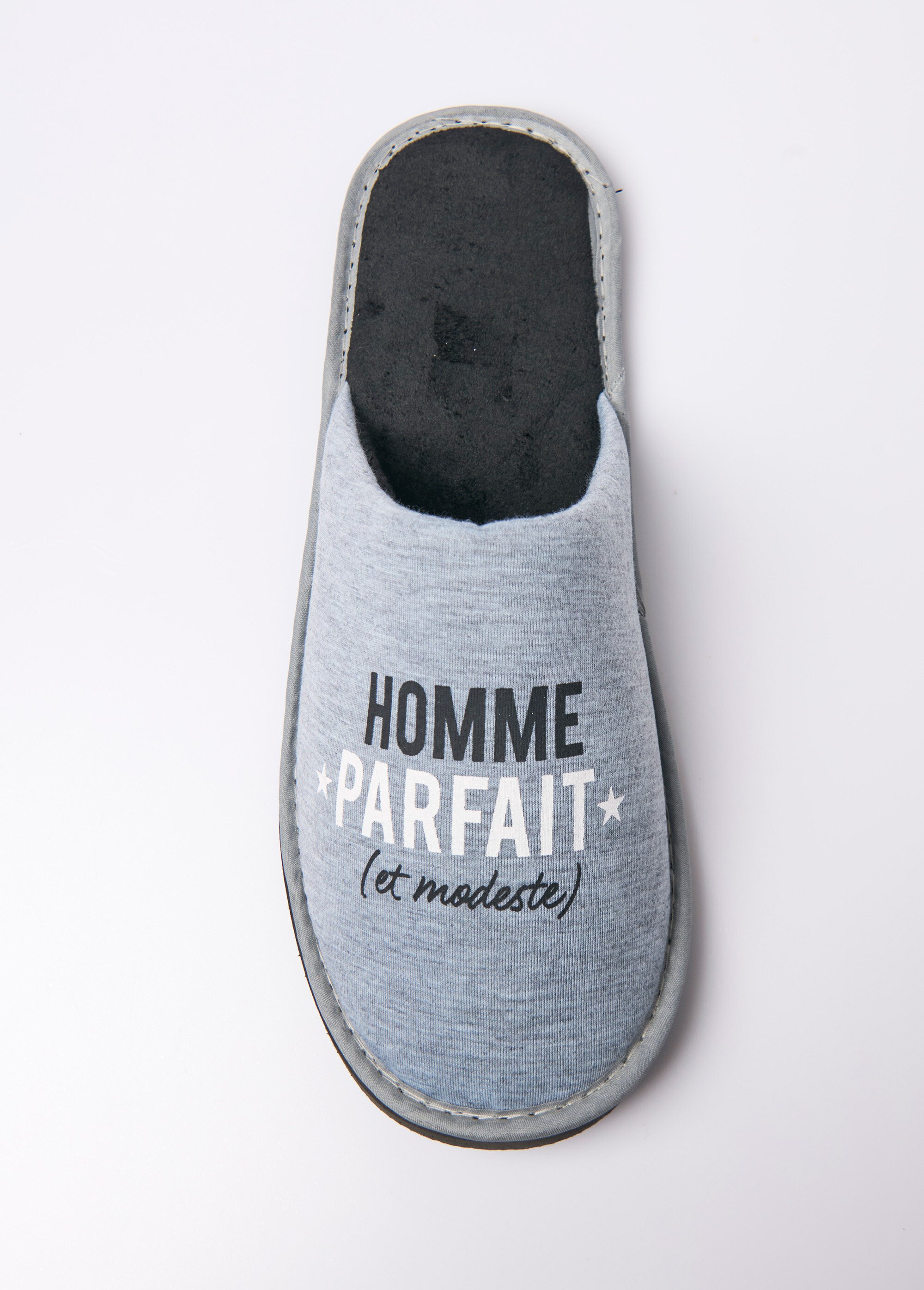 Chaussons mules à message humoristique