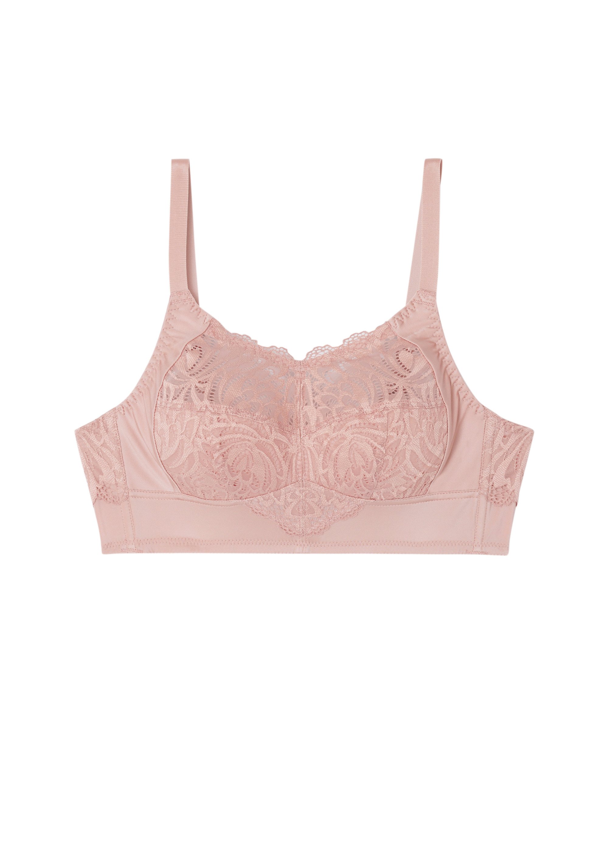 DotVol Soutien-Gorge Minimiseur Dentelle Grande Taille - Sans Armature Confortable - Rosé Clair 120G - Couverture Totale