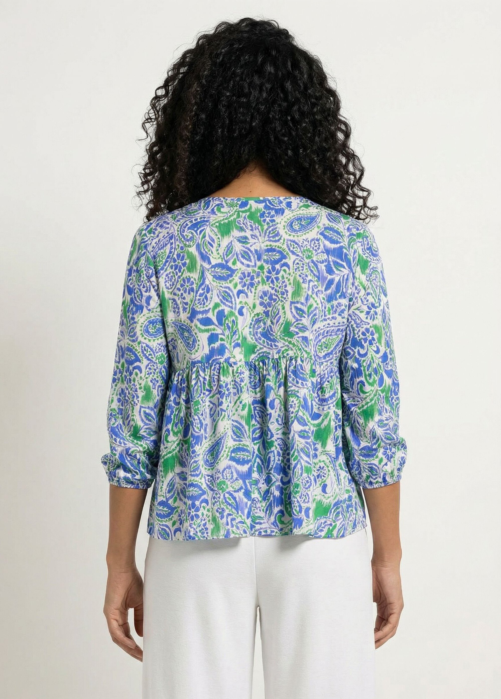 T-shirt ample imprimé manches 3/4 Femme Bleu CASPIAN DO1