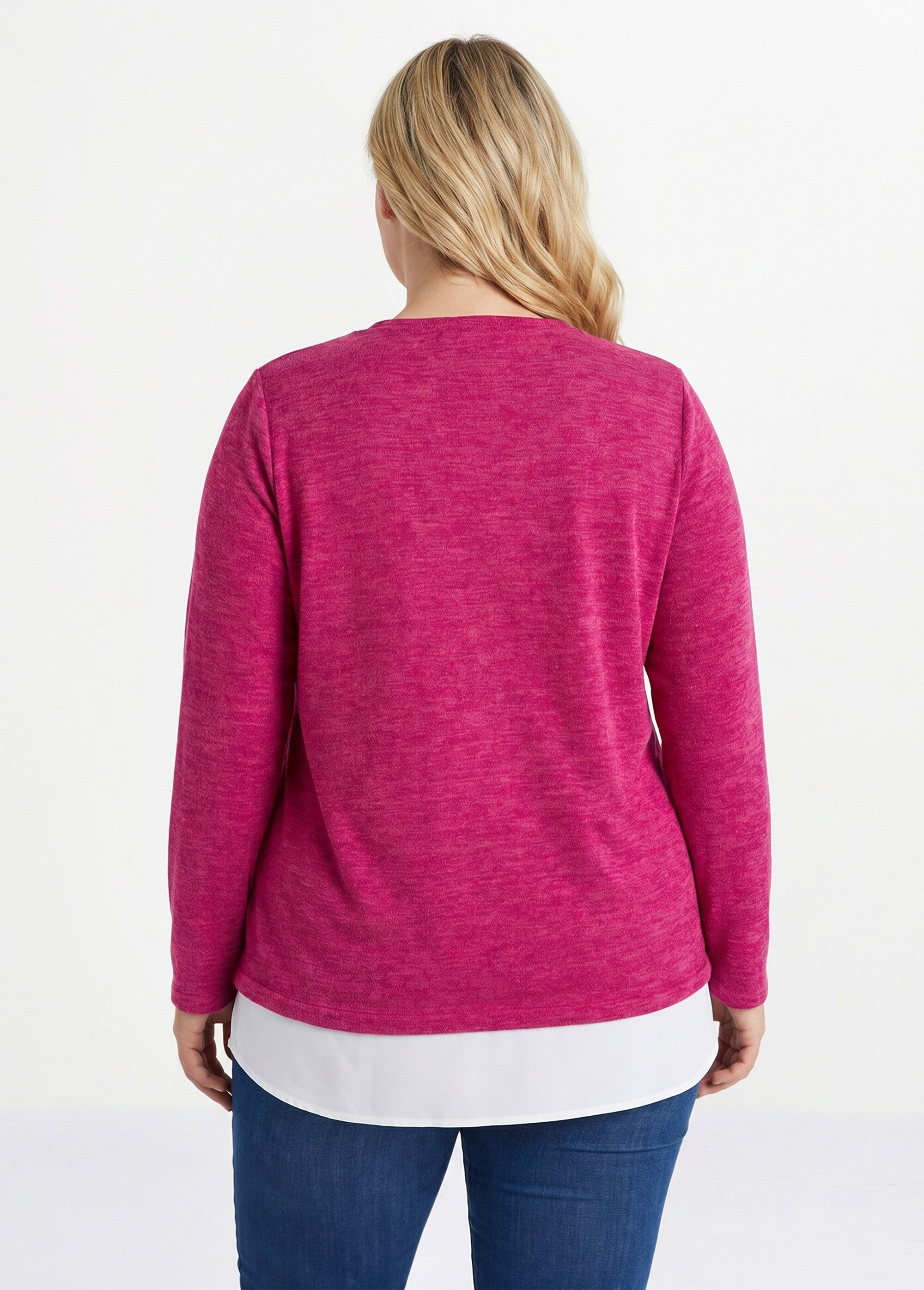 T-shirt mi-long effet 2 en 1