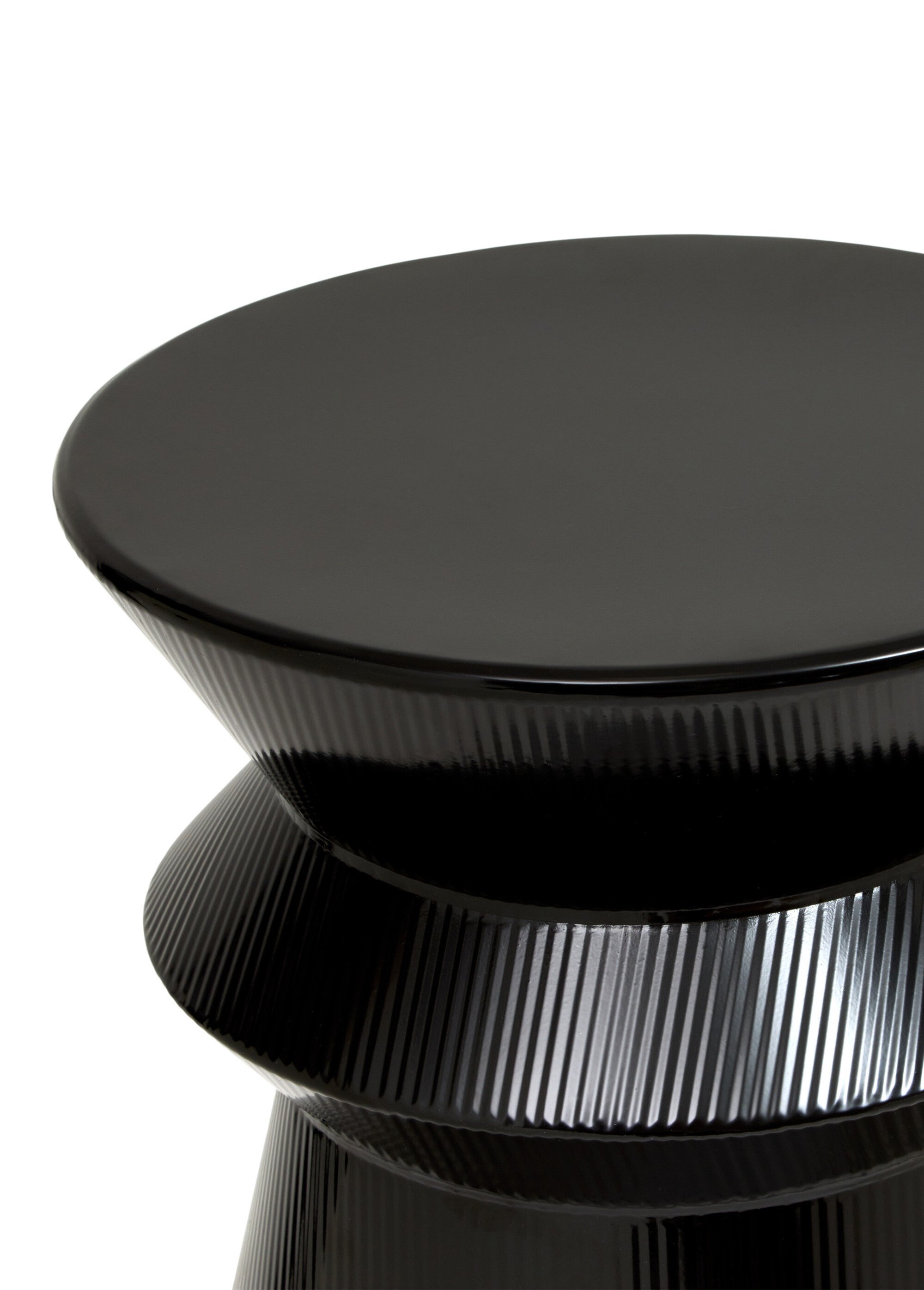 Table d'appoint acier forme totem MAYA NOIR JJA-213195B DE1