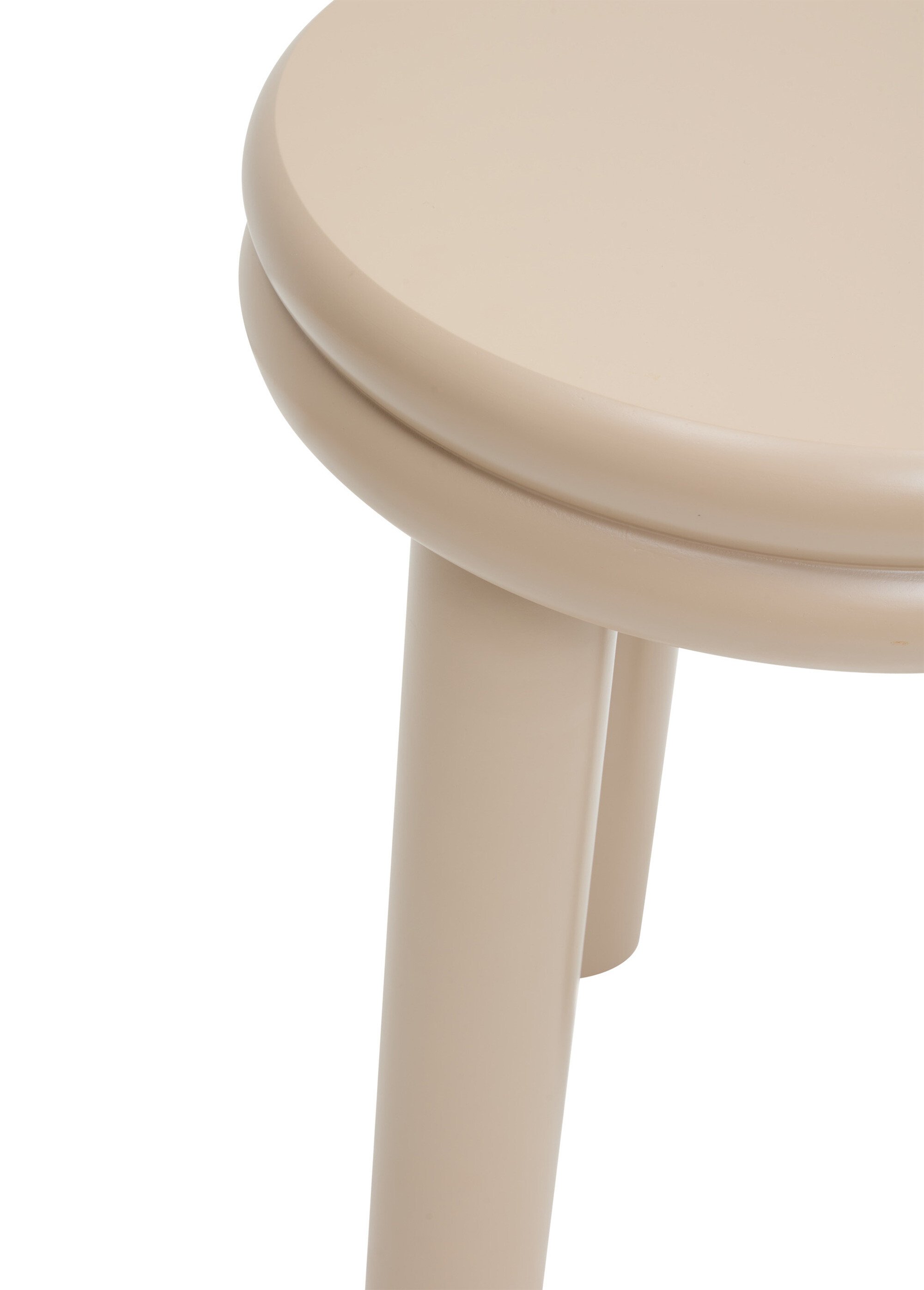 Table d'appoint bois forme tabouret PLUMP BEIGE JJA-213118A DE1